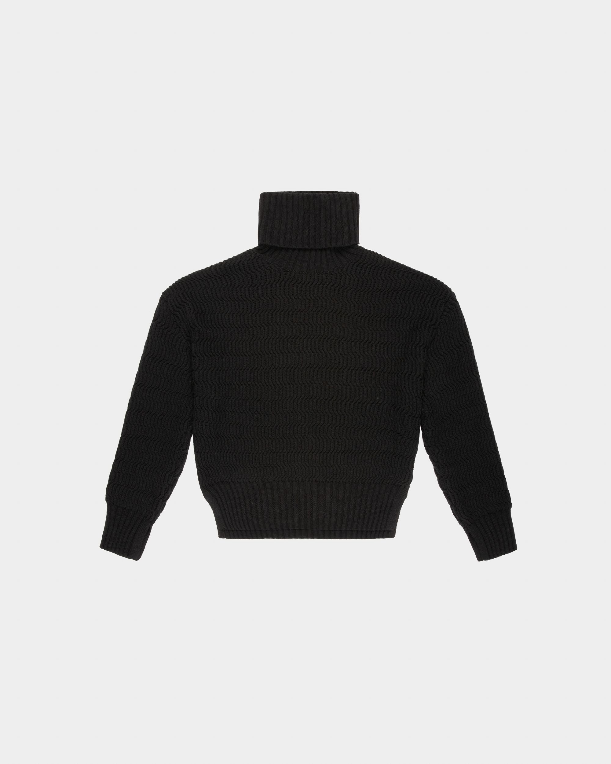 Wool And Cashmere Roll Neck In Black - Women's - Bally - 01