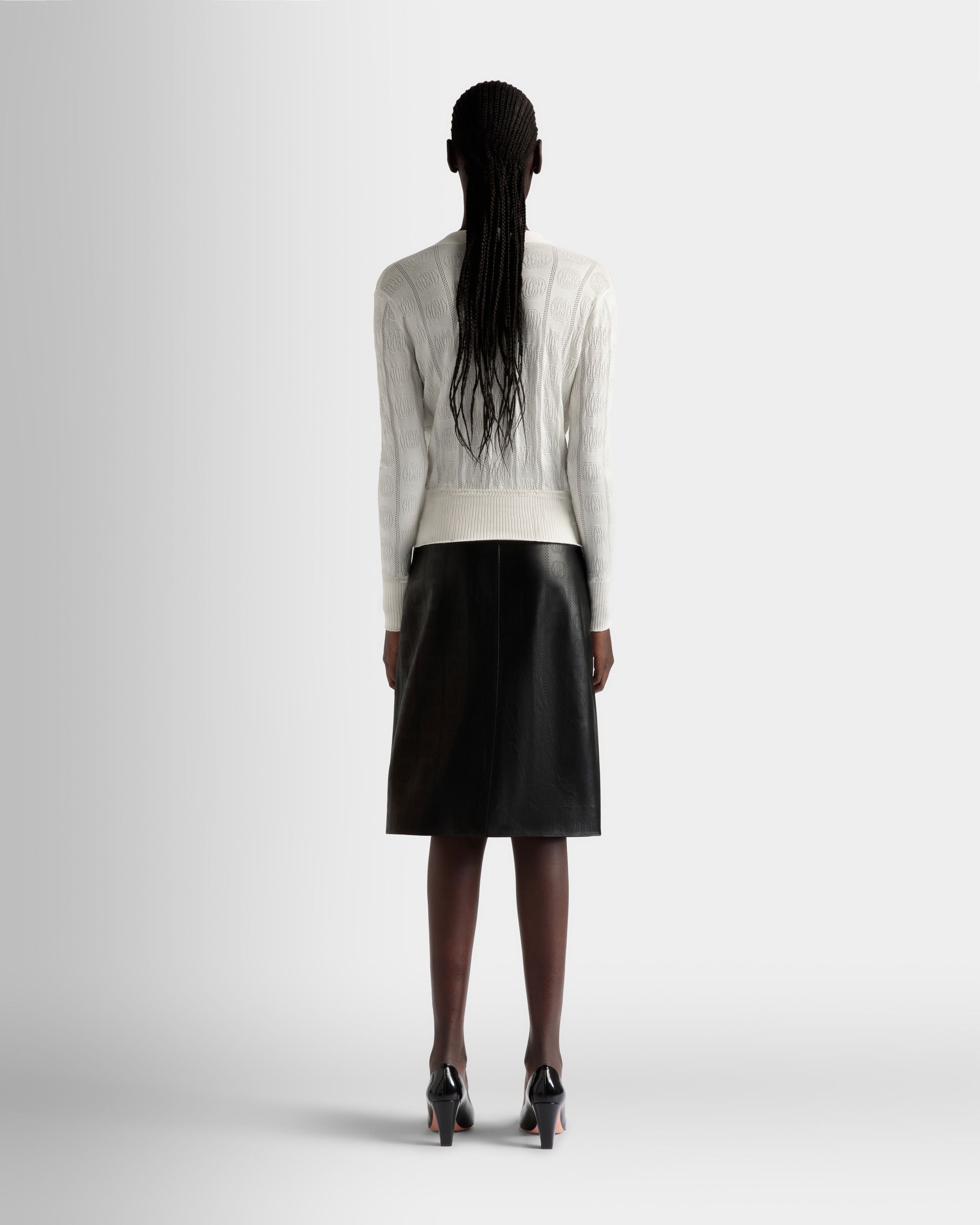 Beige Cardigan in Beige Silk Blend - Women's - Bally - 06