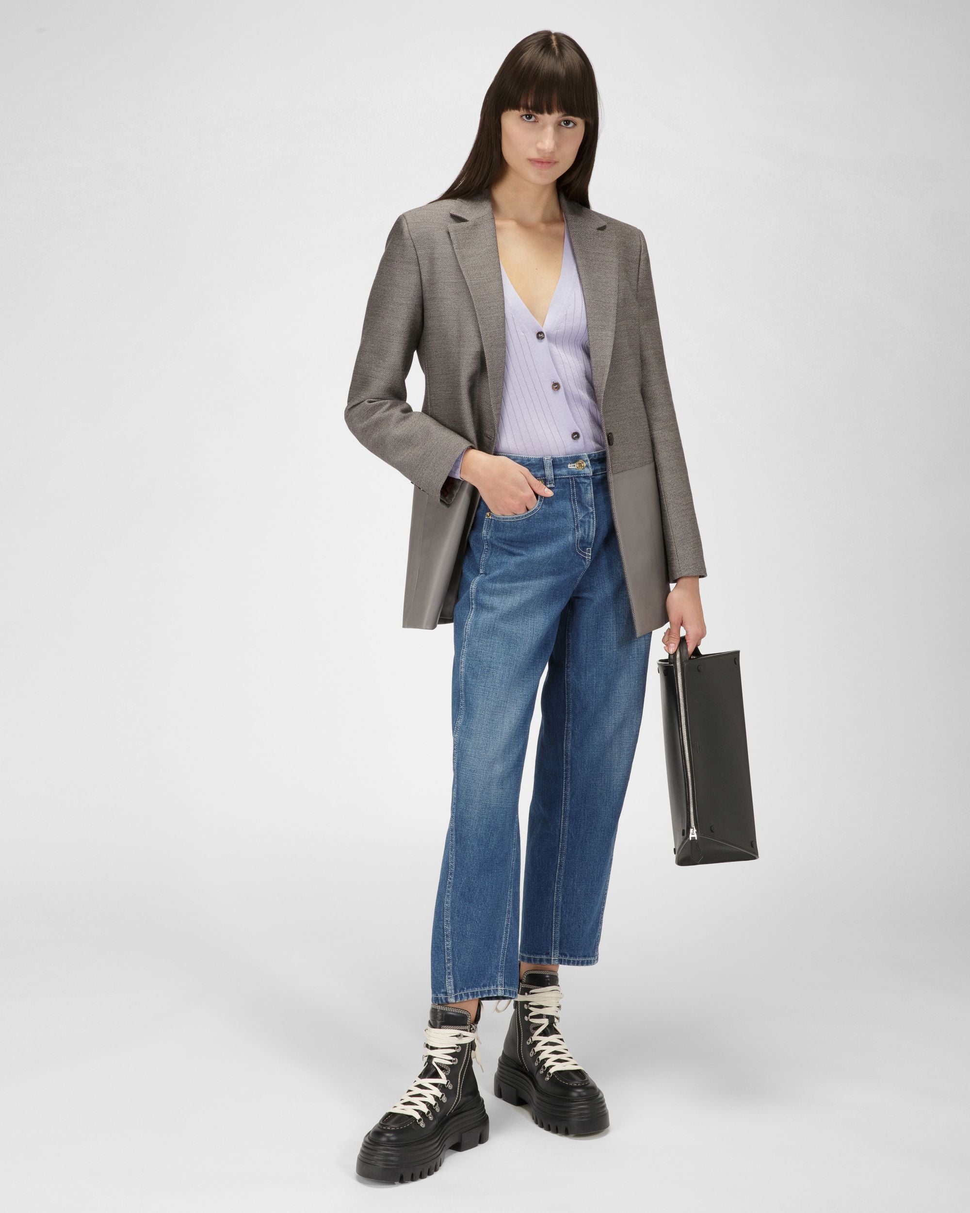 Cotton And Silk Cardigan In Black - Women's - Bally - 05