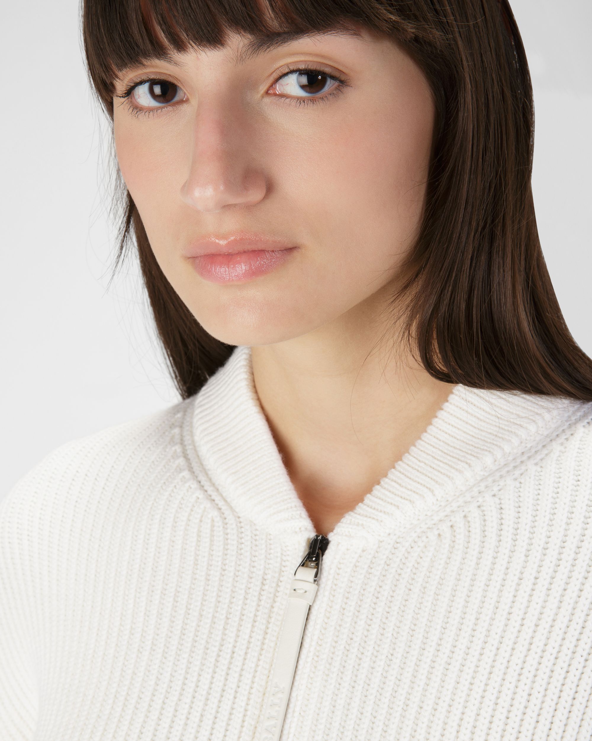 Wool Jacket In Bone - Women's - Bally - 02