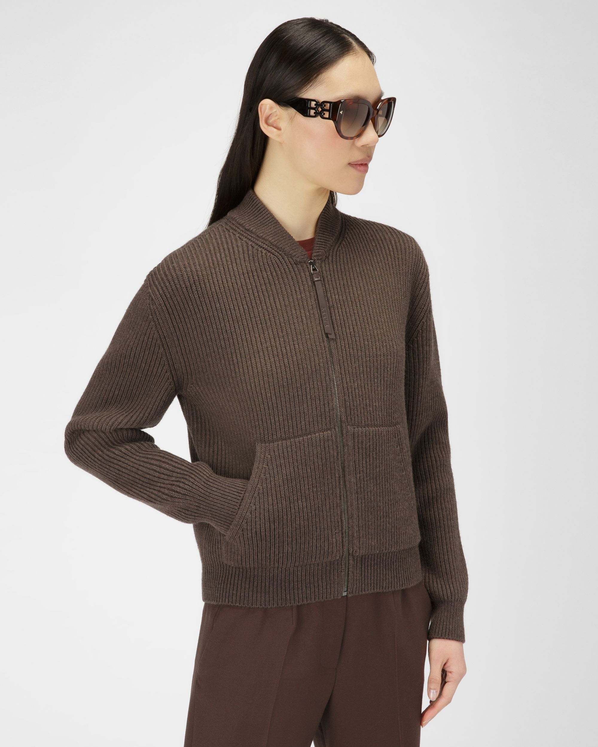 Wool Jacket In Army Green - Women's - Bally - 01