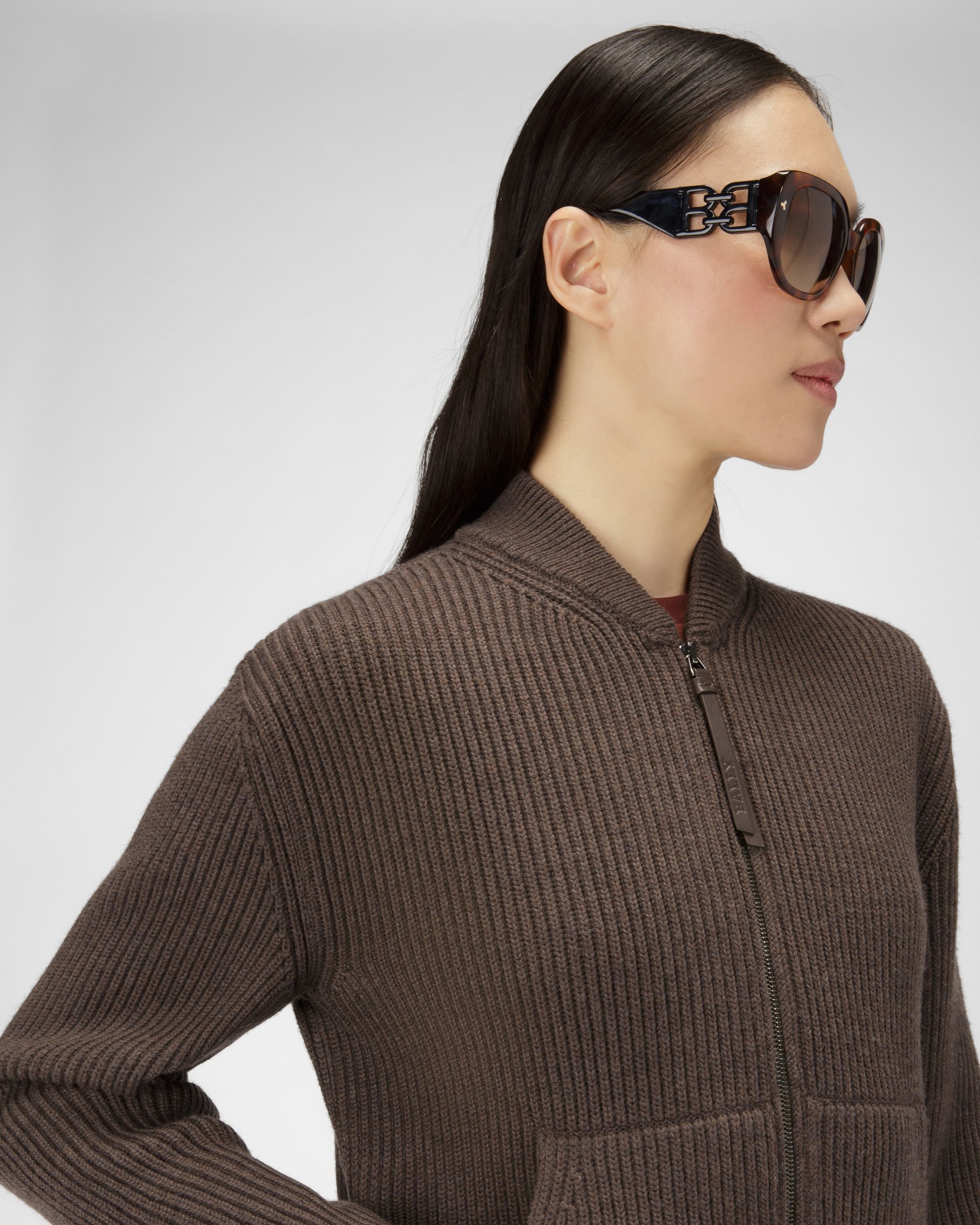 Wool Jacket In Army Green - Women's - Bally - 02
