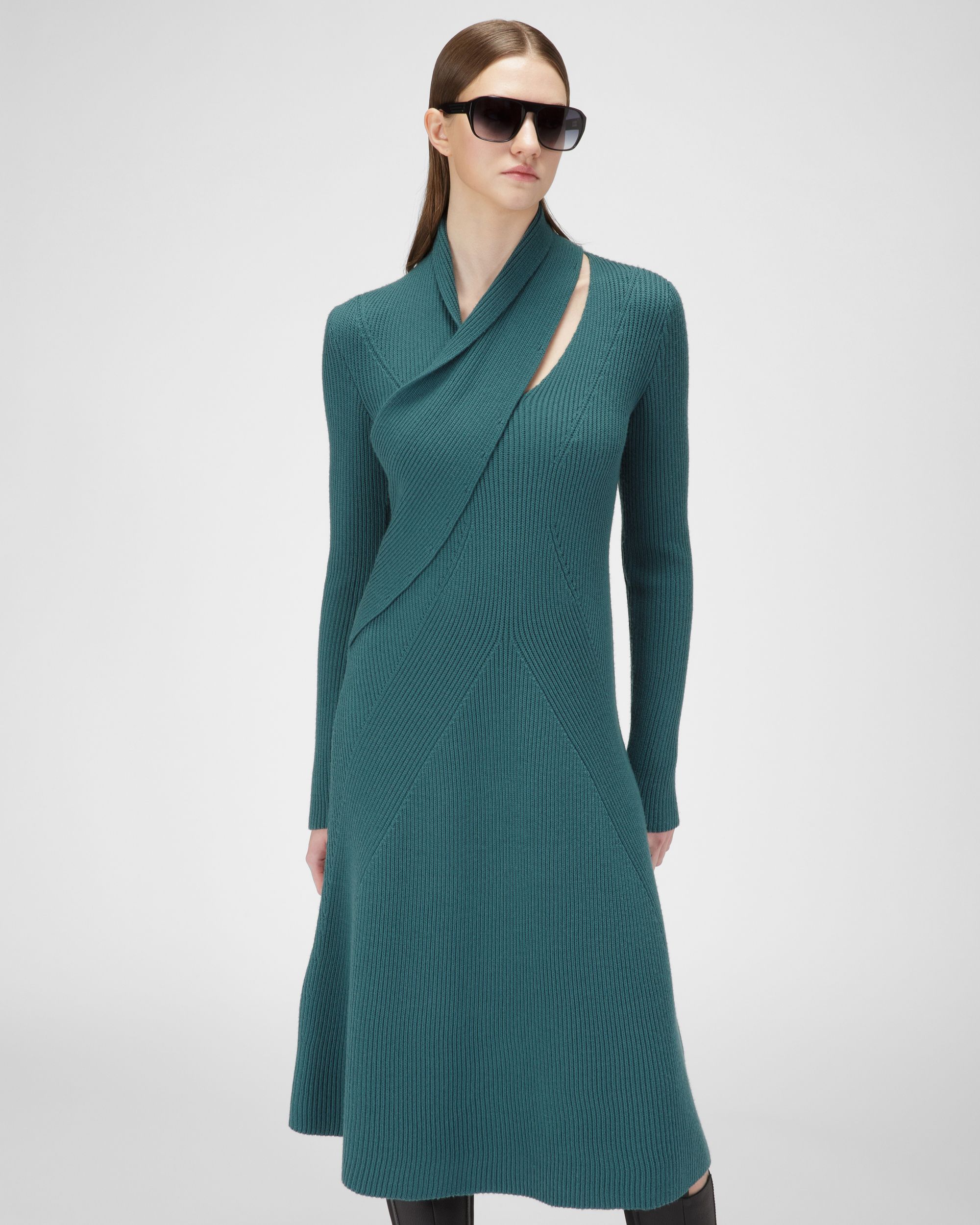 Wool Dress In Green - Women's - Bally - 01