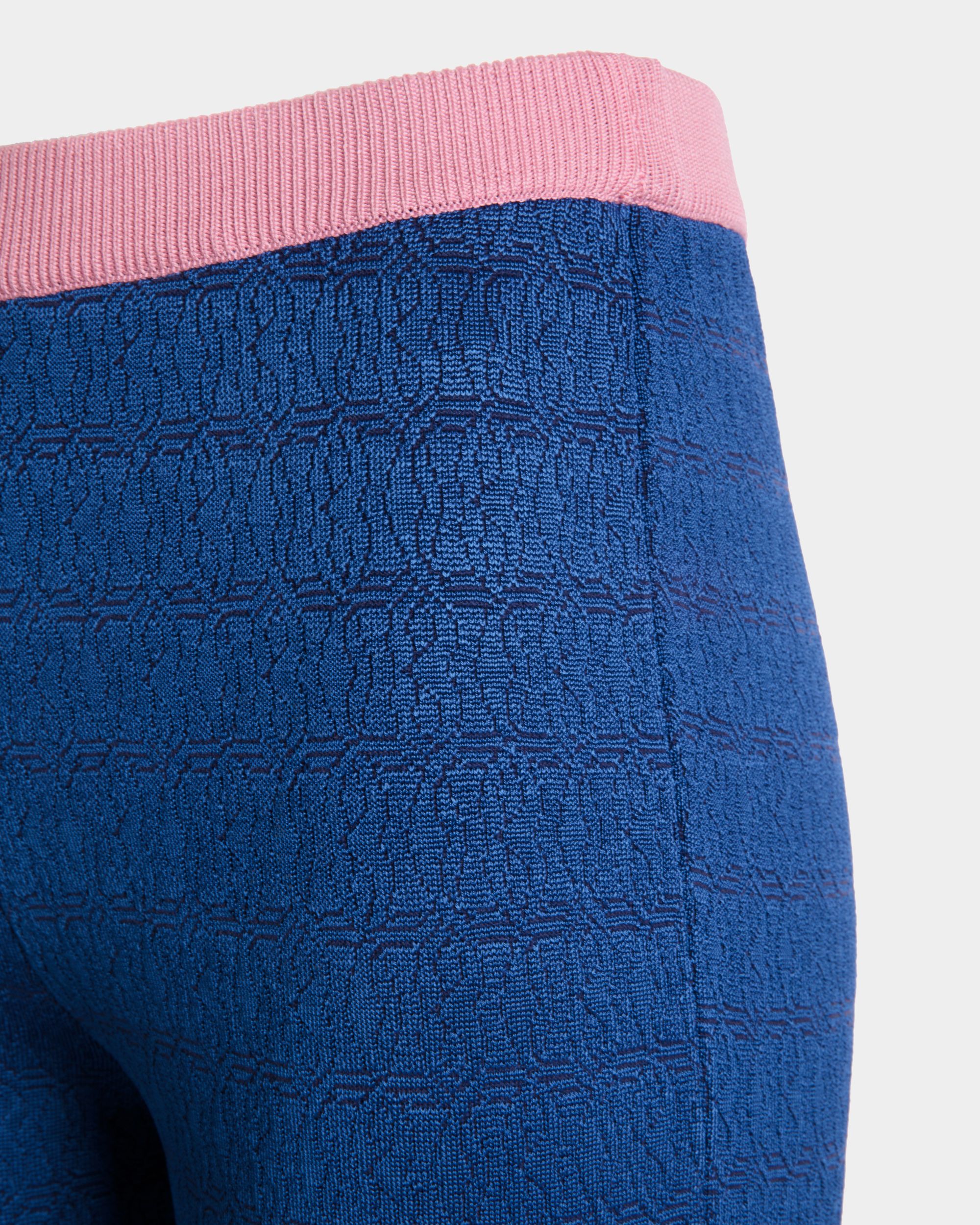 Flare-leg Pants in Blue Knit Viscose - Women's - Bally - 02