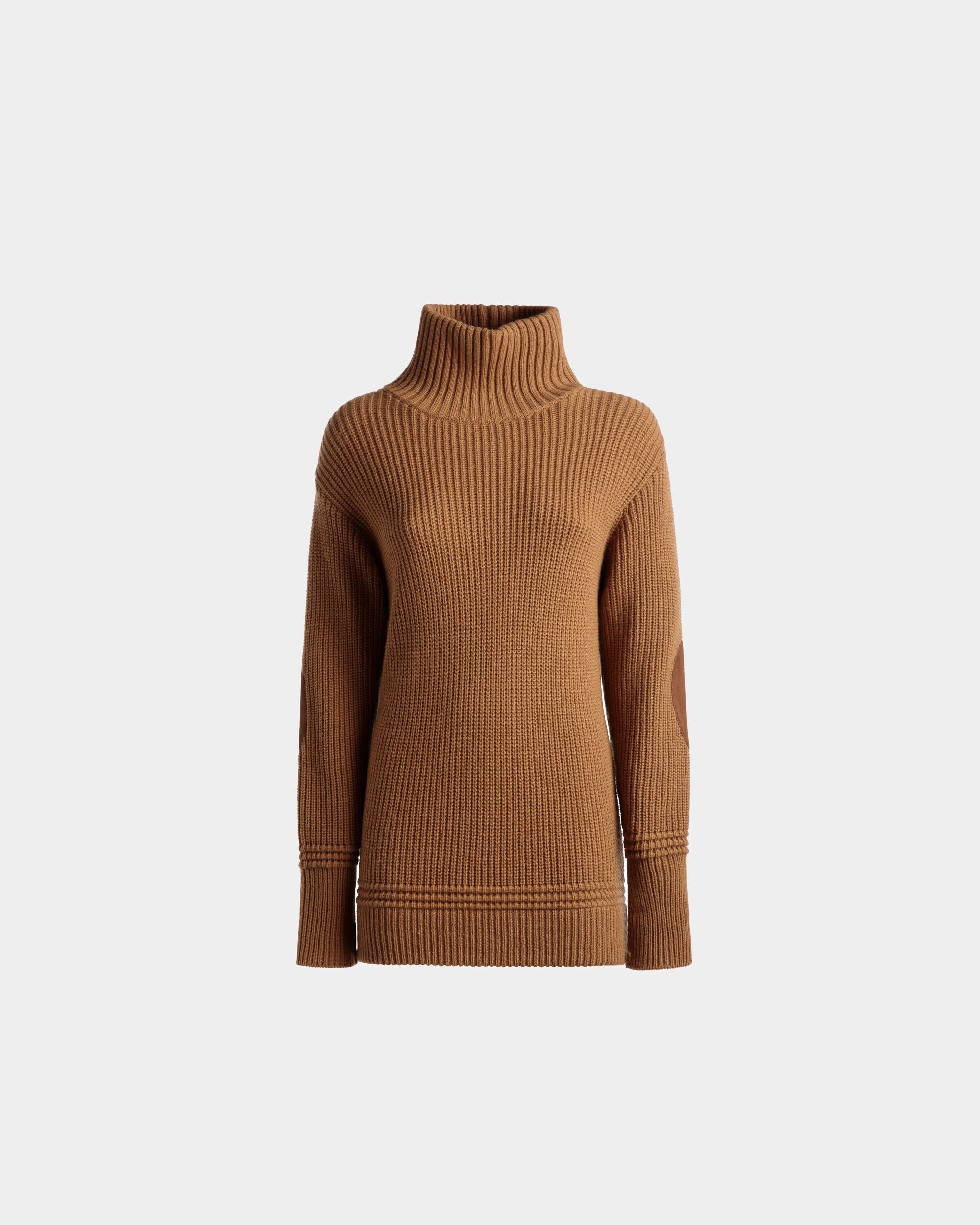 Roll Neck Dress In Brown Mixed Wool - Women's - Bally - 01