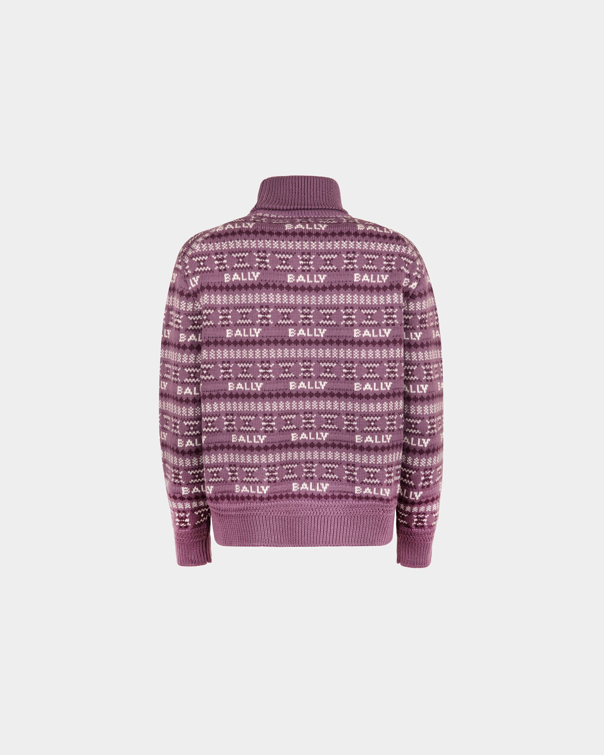 Turtleneck Sweater In Purple Wool - Women's - Bally - 07
