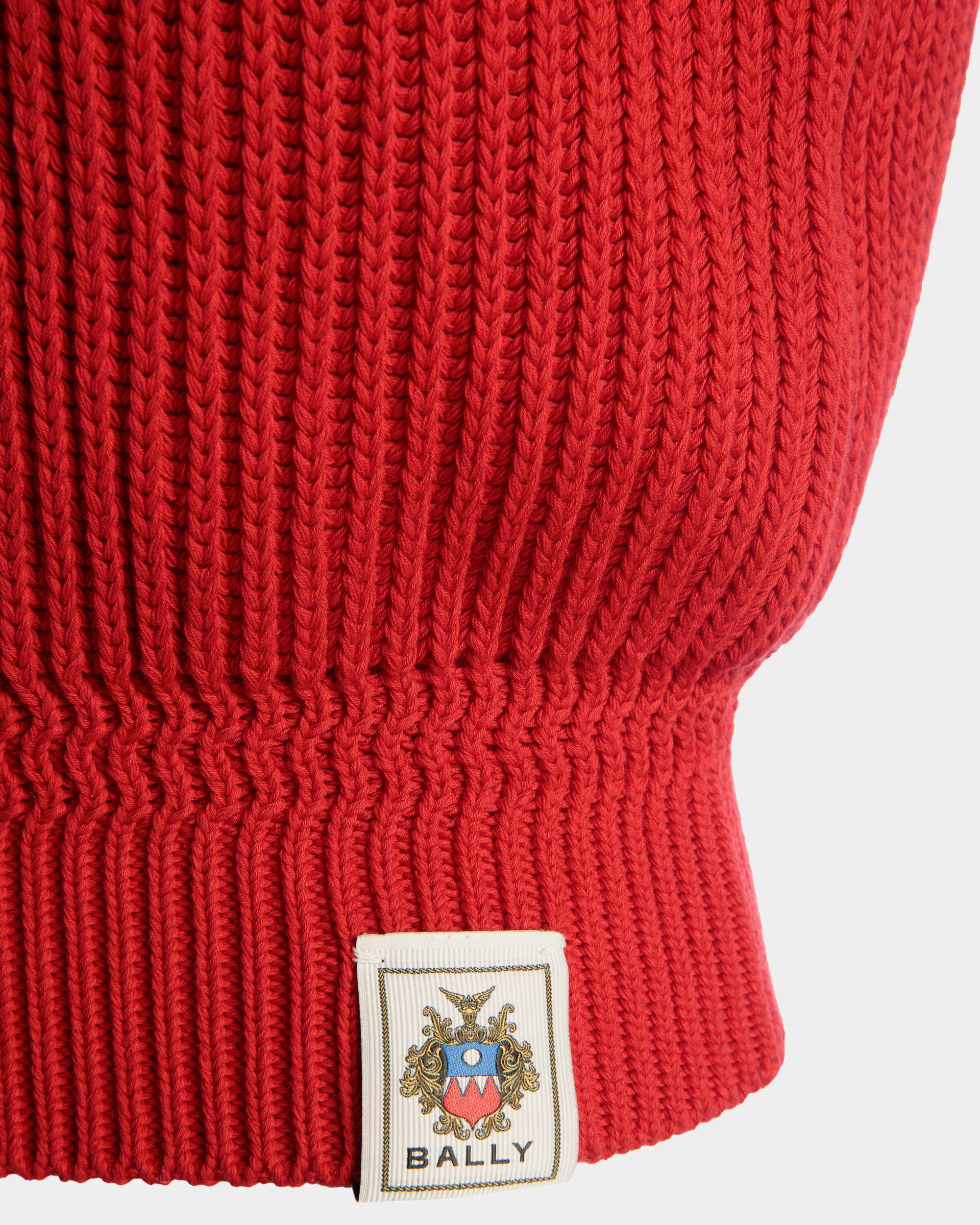 Knit Top in Candy Red Cotton - Women's - Bally - 02
