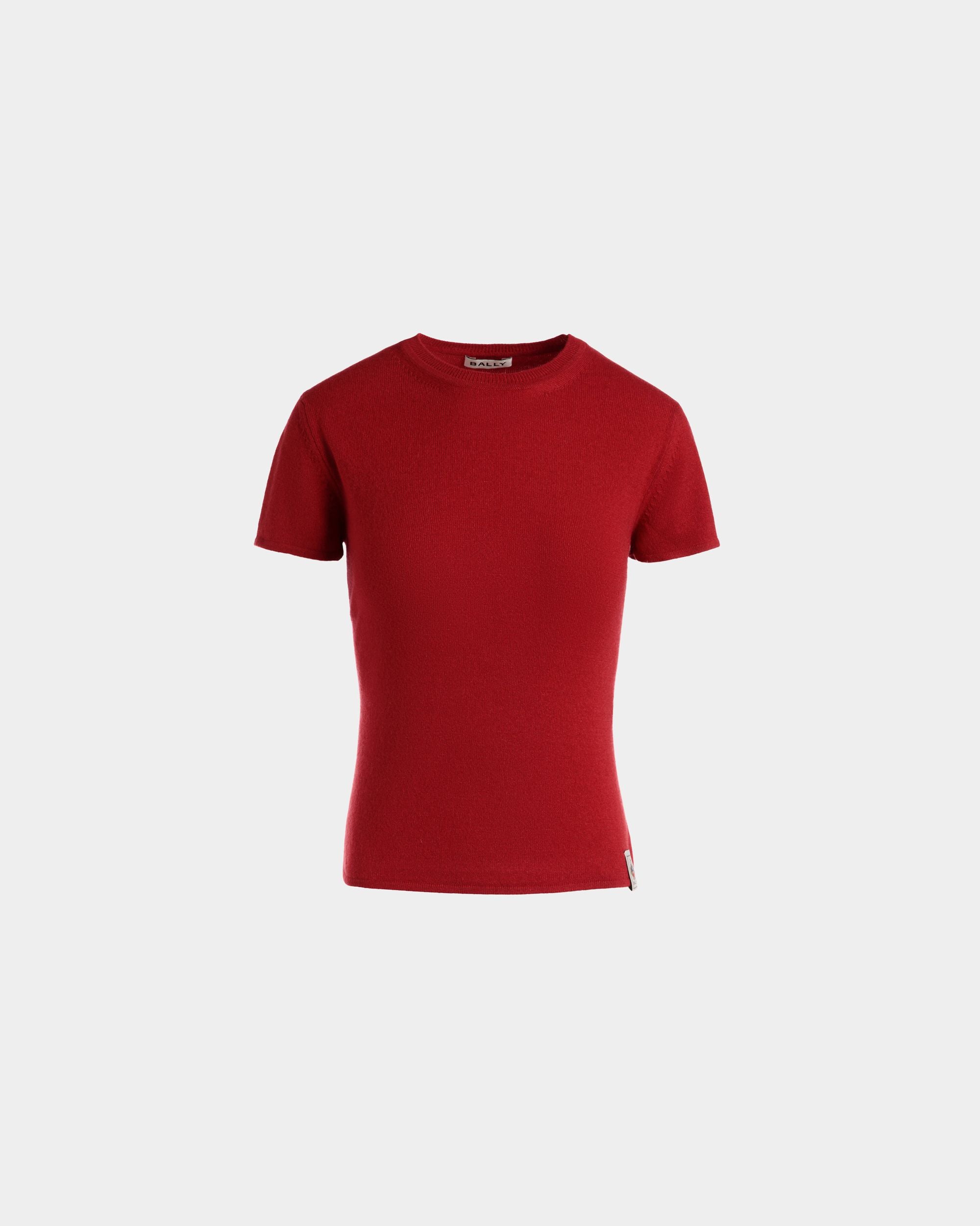 Knit Top In Candy Red Cashmere - Women's - Bally - 01