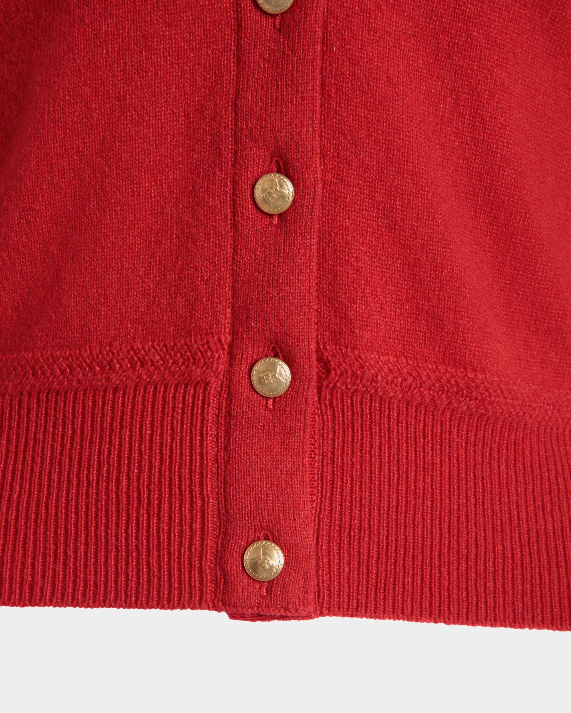 Cardigan In Candy Red Cashmere - Women's - Bally - 02