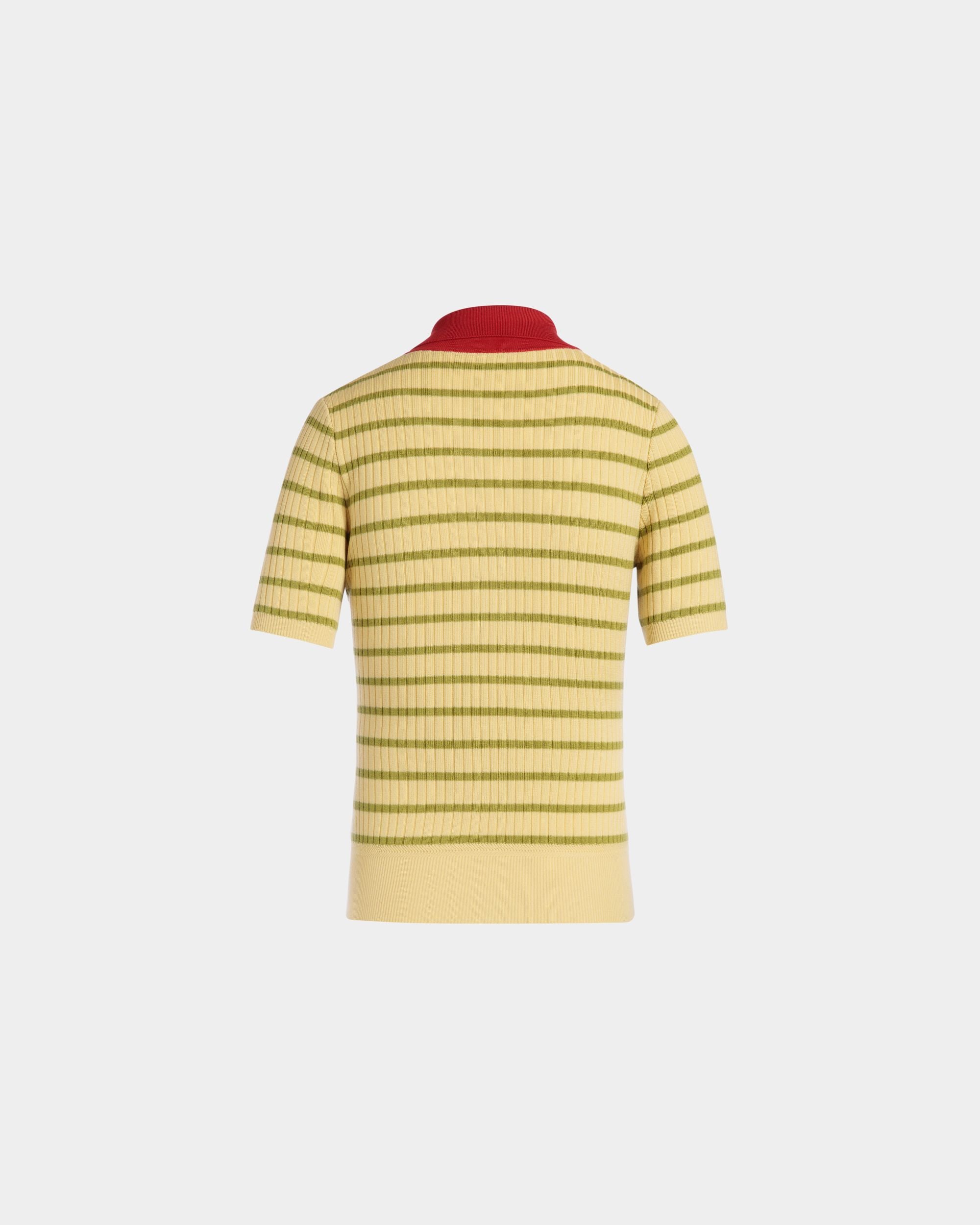 Knit Polo in a Dusty Yellow Wool Blend - Women's - Bally - 07