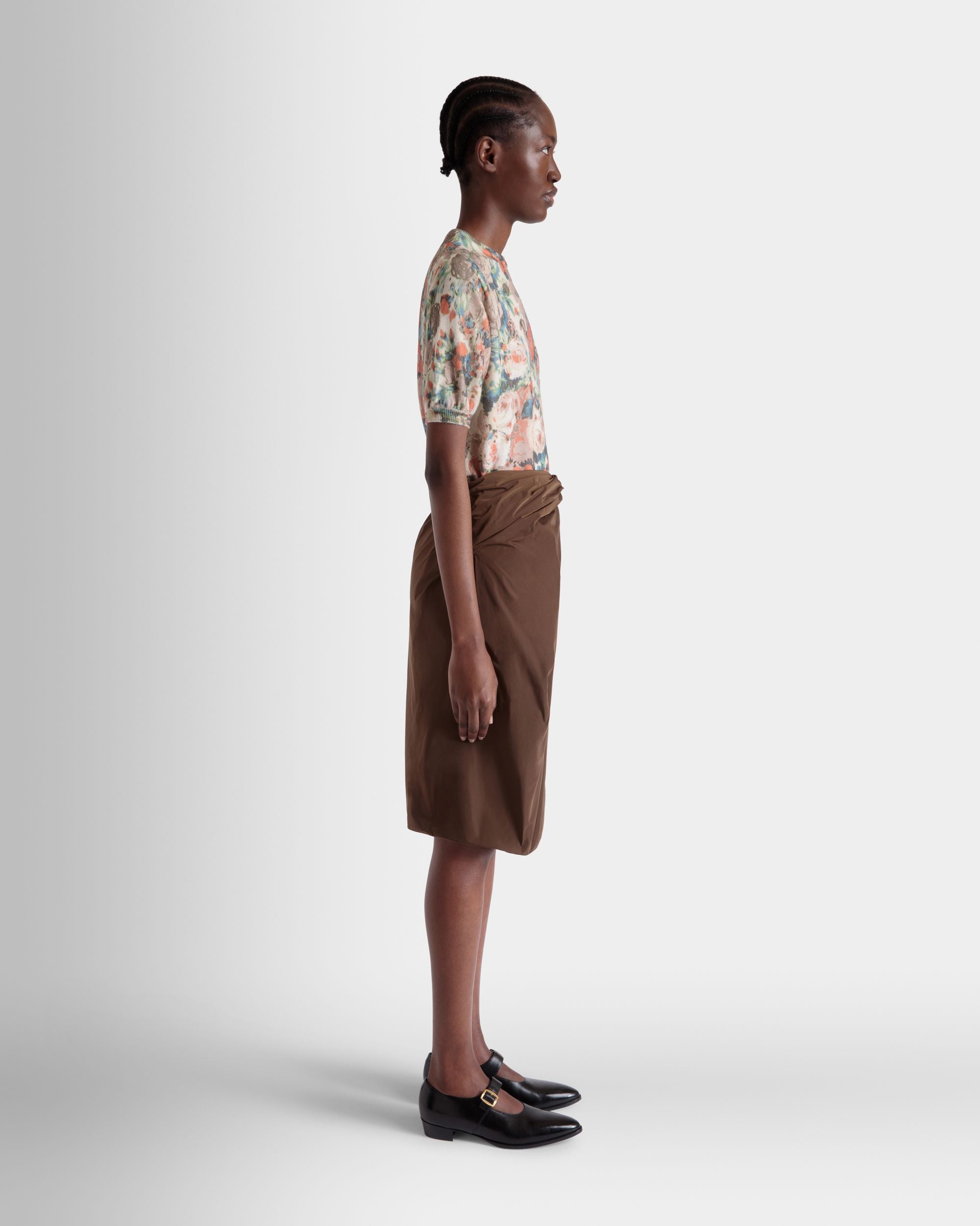 Knit Top with a Rosengarten Print in Multicolor Cashmere - Women's - Bally - 05