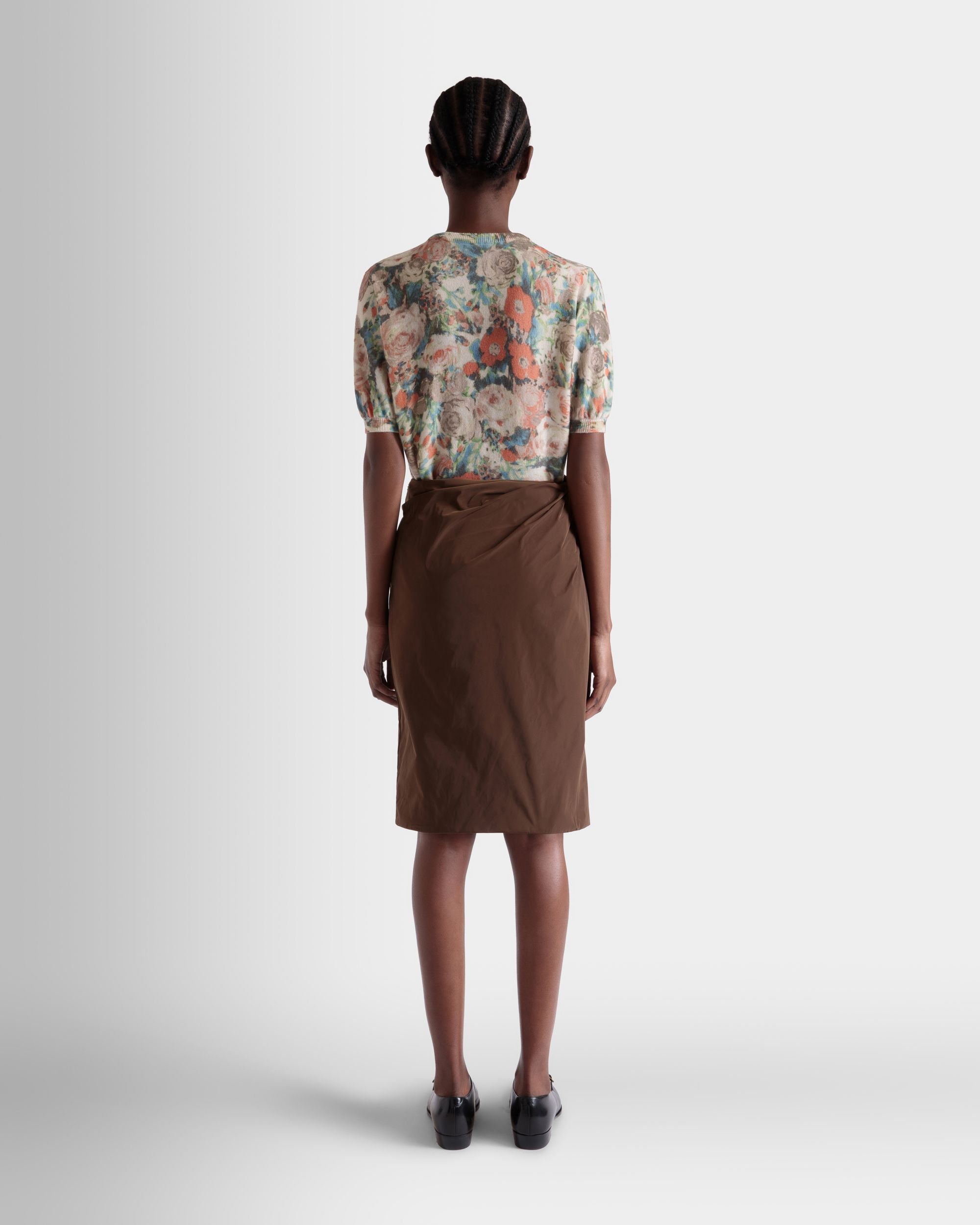 Knit Top with a Rosengarten Print in Multicolor Cashmere - Women's - Bally - 06