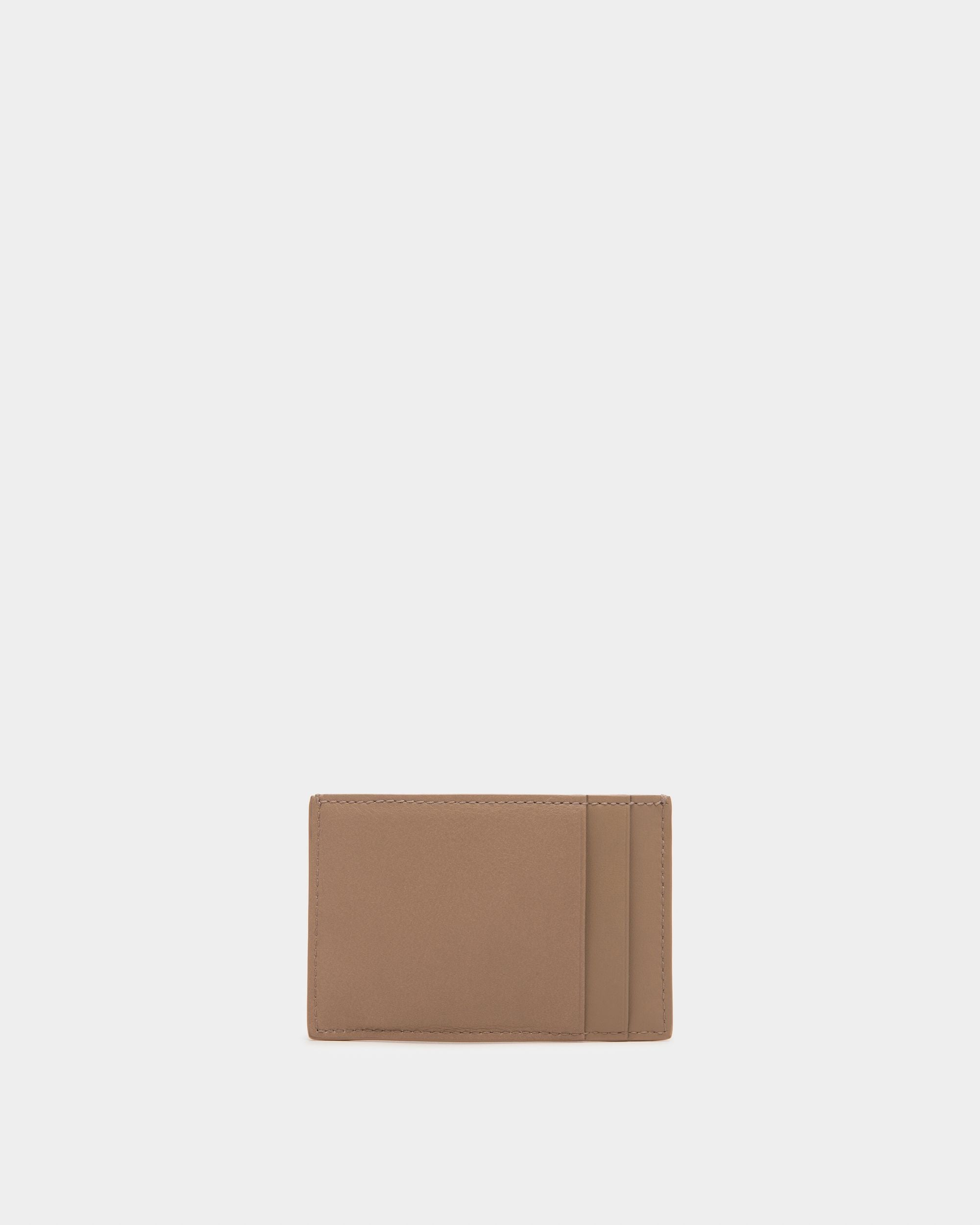Belky Leather Card Holder In Taupe - Women's - Bally - 02