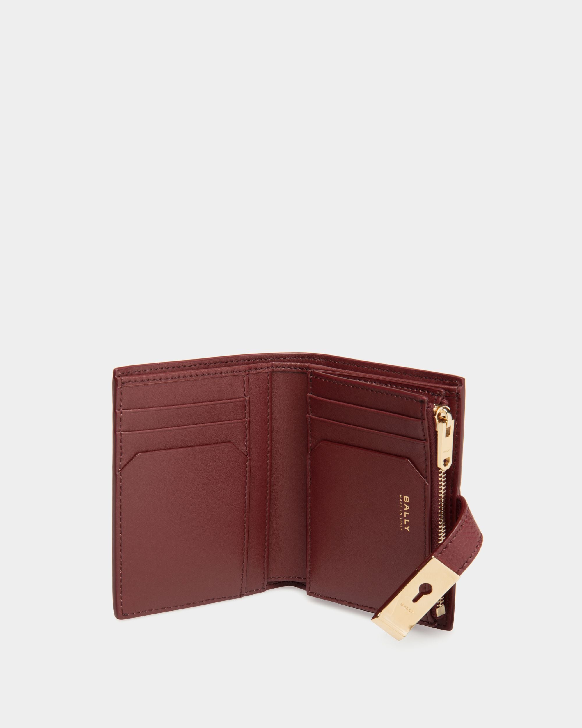 Lock Me  Wallet in Andorra Grained Leather - Women's - Bally - 03