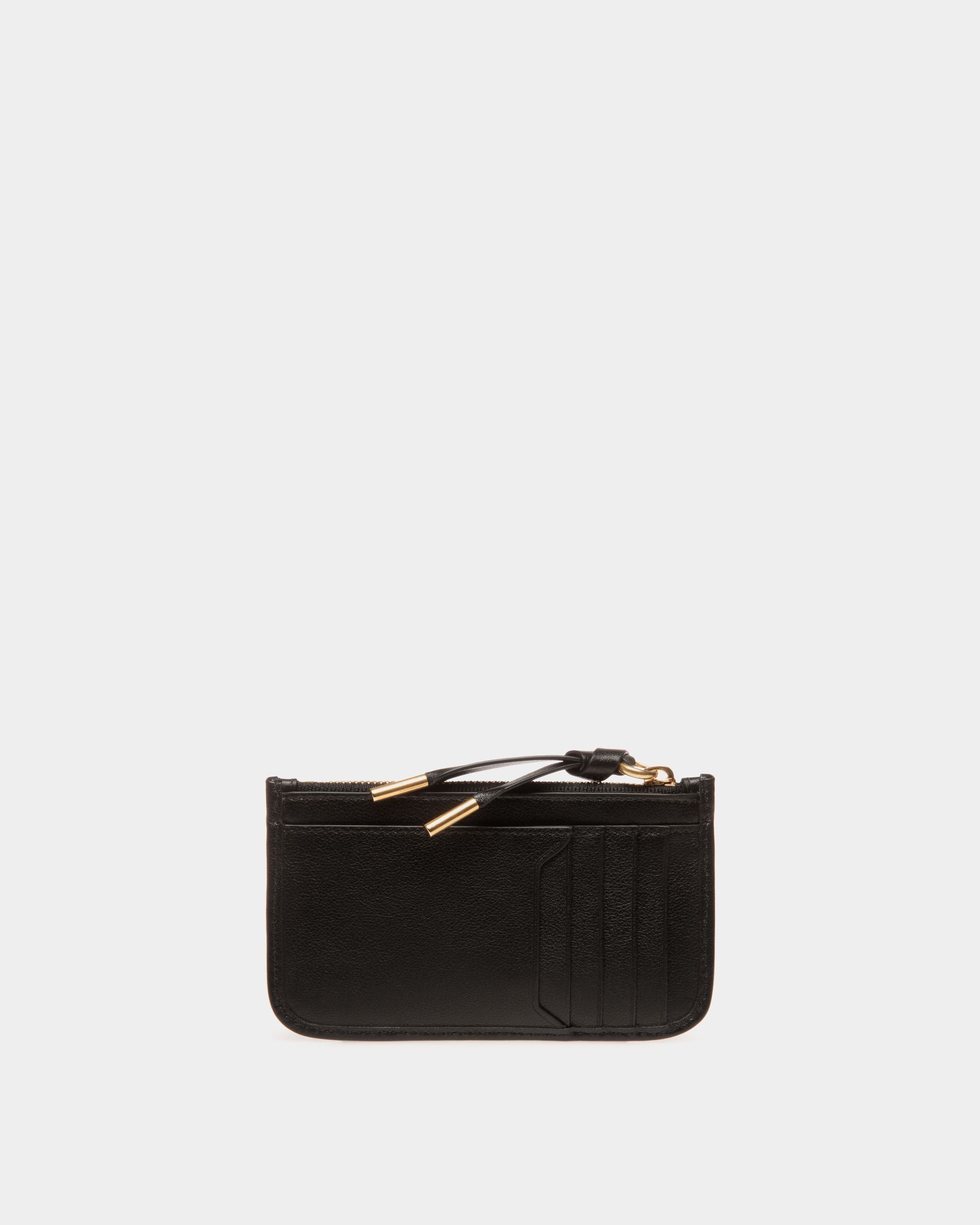 Bally Essential Zipped Card Holder in Black Leather - Women's - Bally - 02