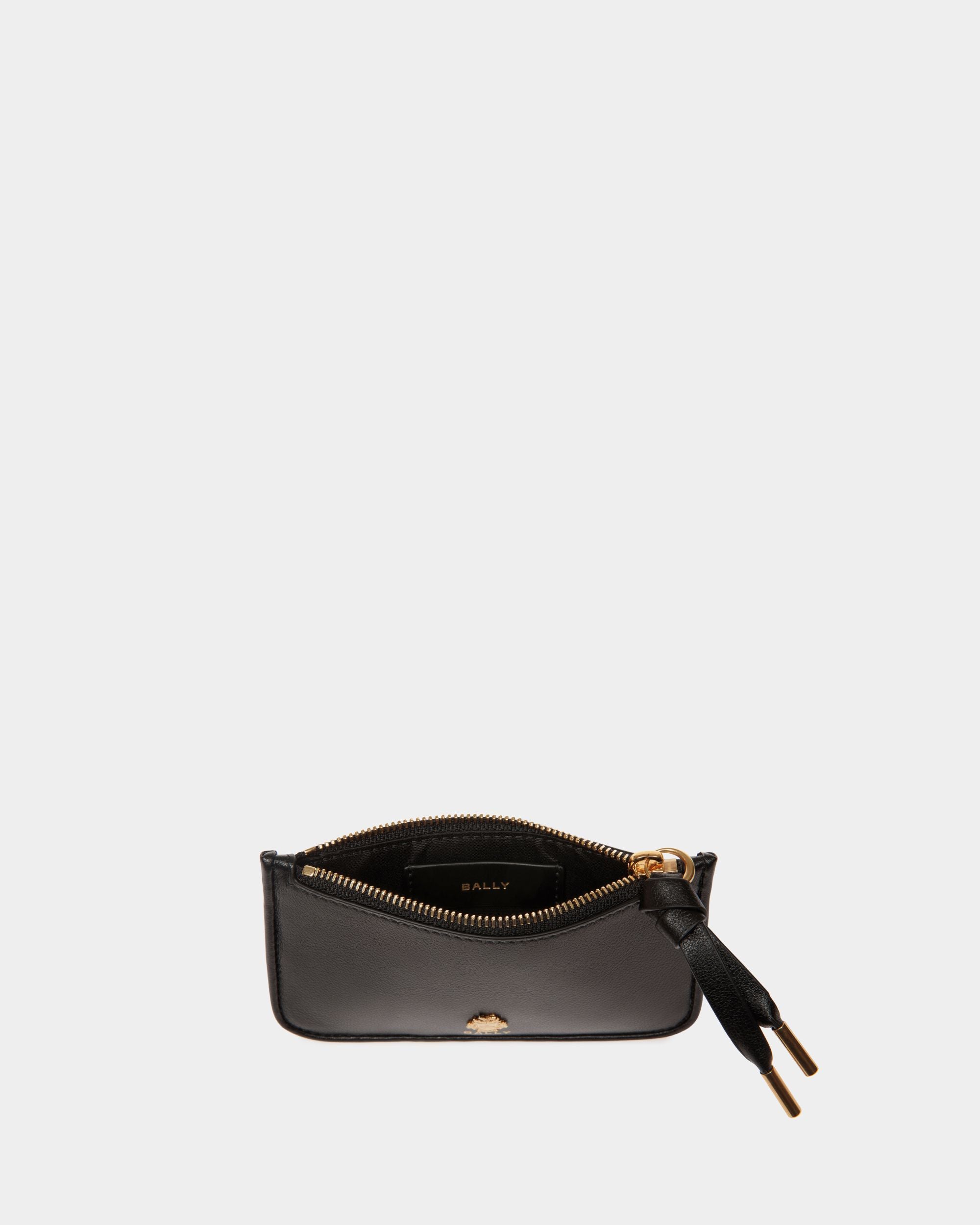 Bally Essential Zipped Card Holder in Black Leather - Women's - Bally - 03