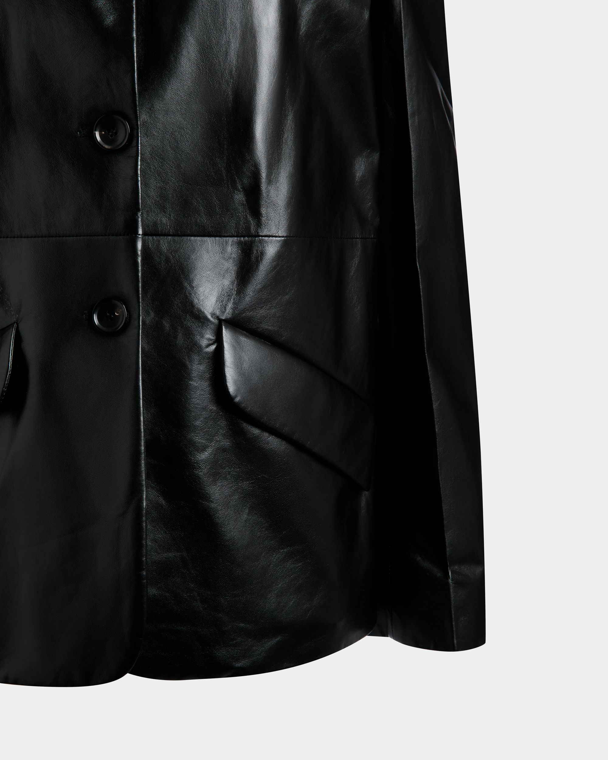 Leather Jacket In Black Leather - Women's - Bally - 02