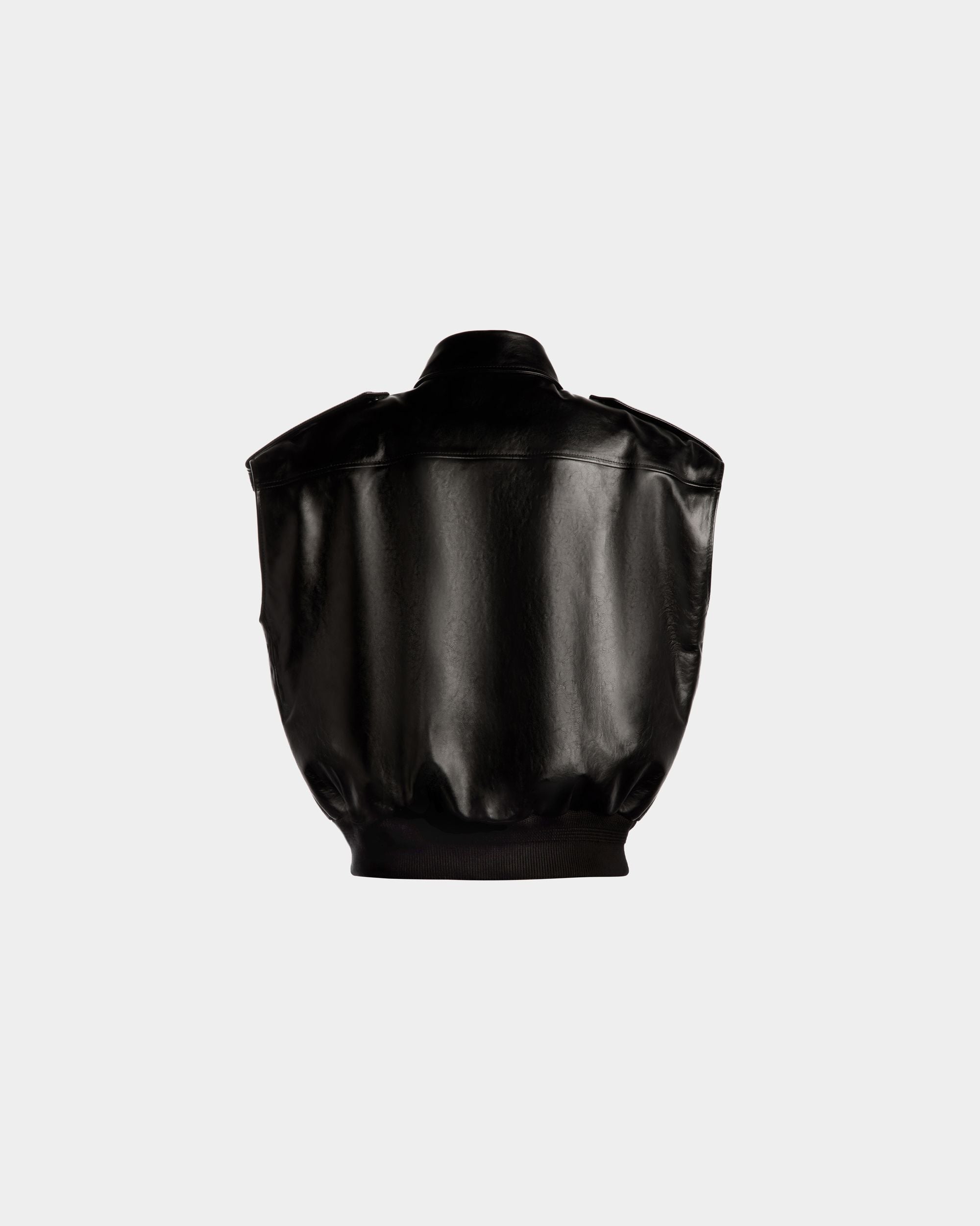 Vest in Black Leather - Women's - Bally - 07