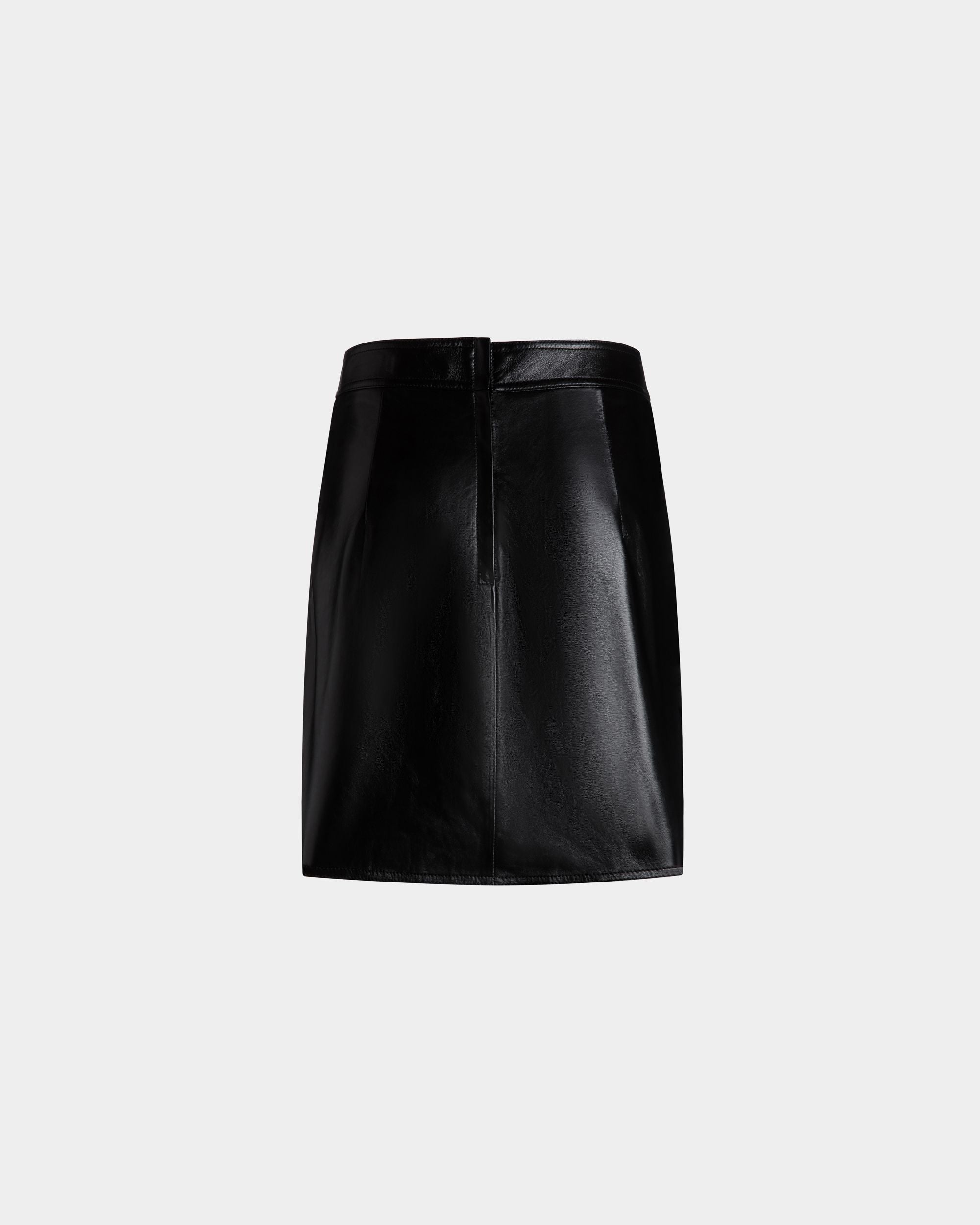 Mini Skirt In Black Leather - Women's - Bally - 02