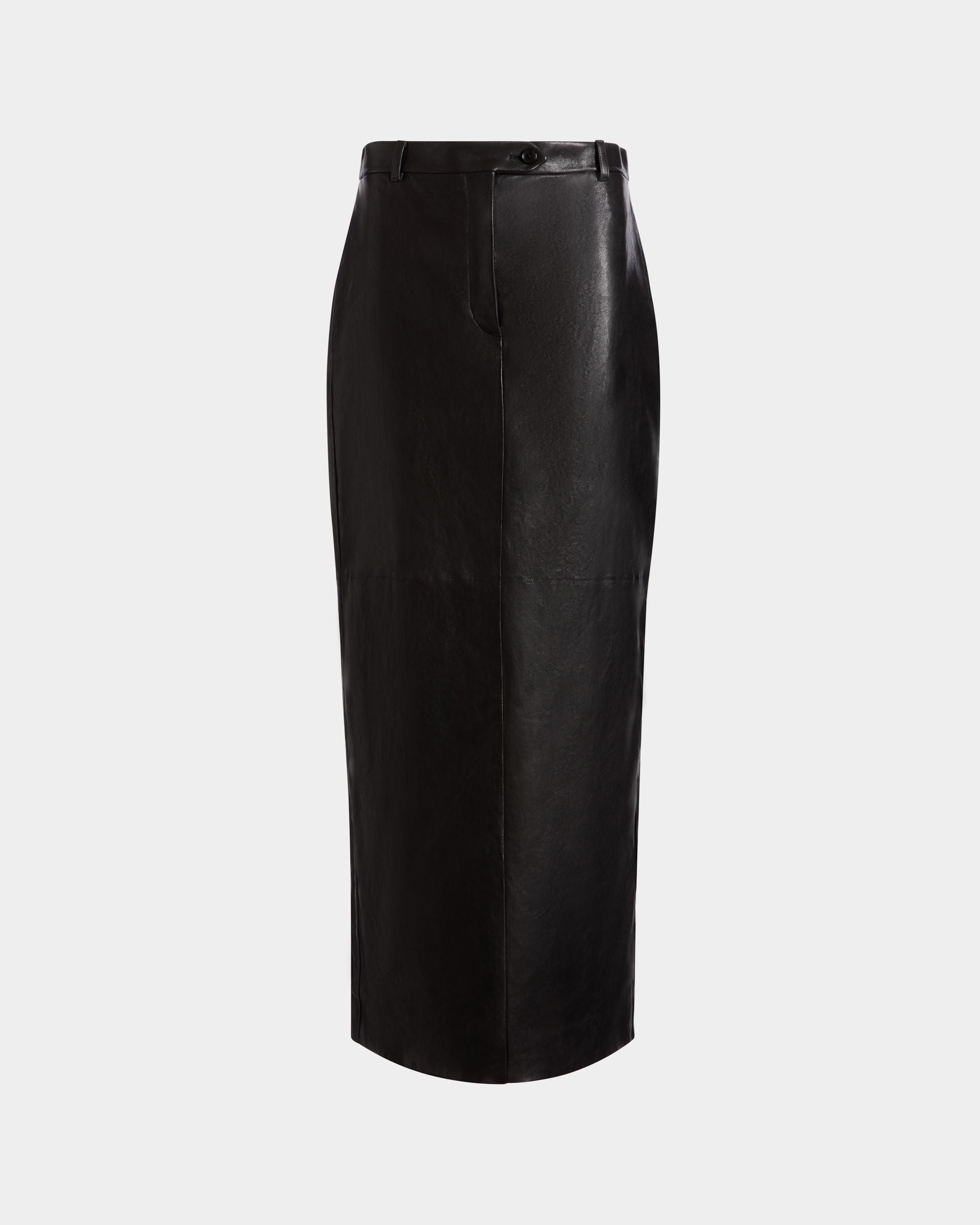 Long Skirt In Black Leather - Women's - Bally - 01