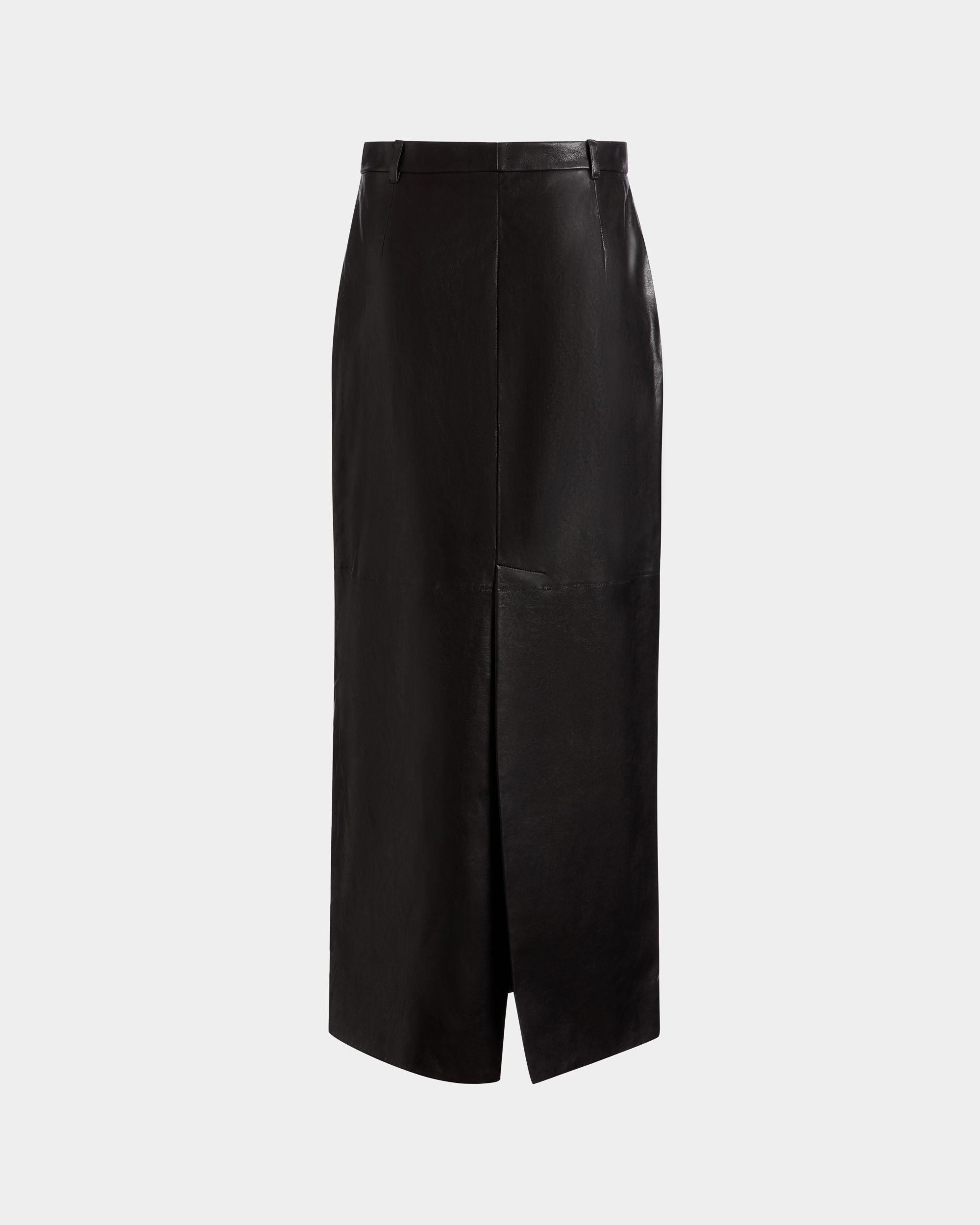 Long Skirt In Black Leather - Women's - Bally - 07