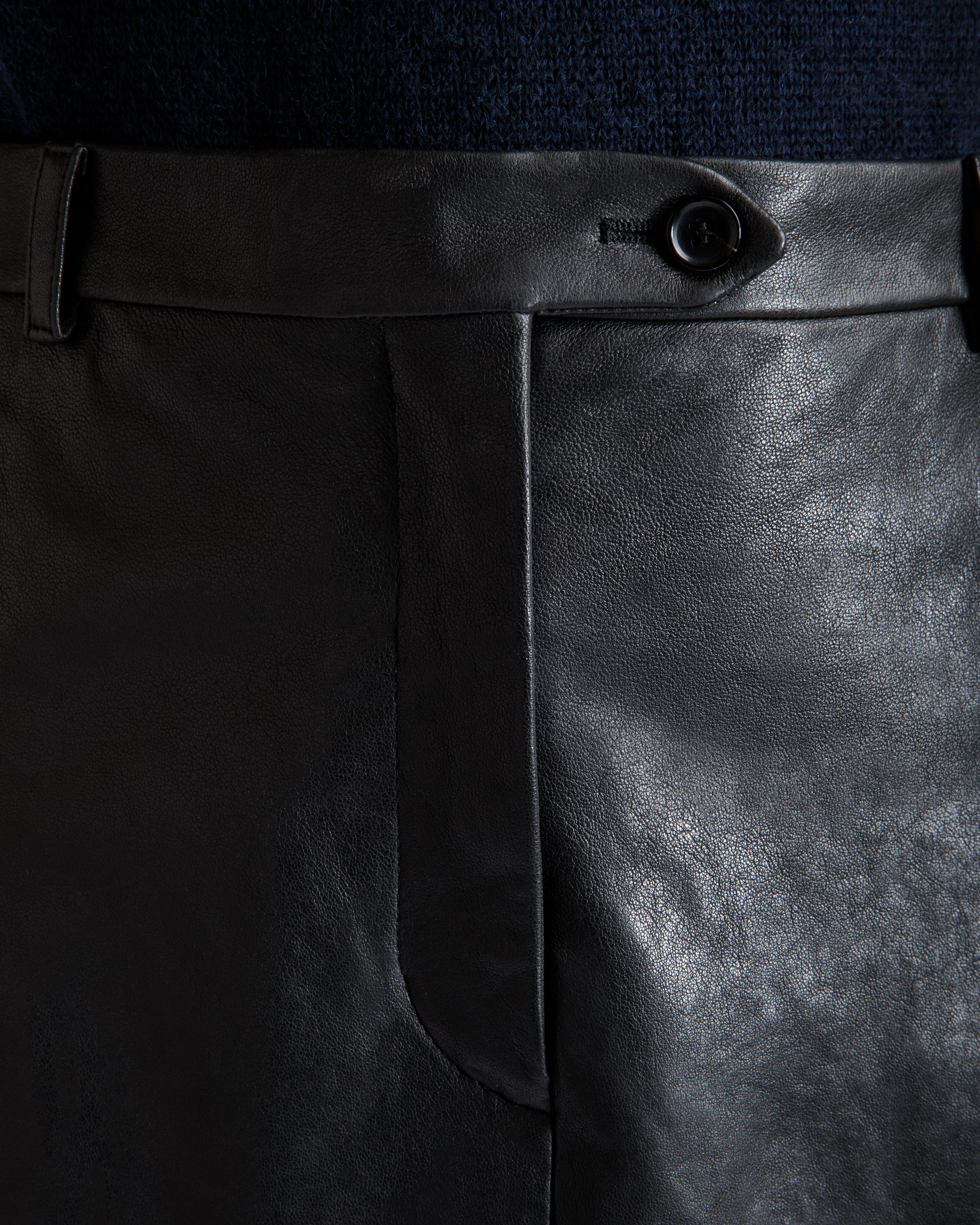 Long Skirt In Black Leather - Women's - Bally - 08