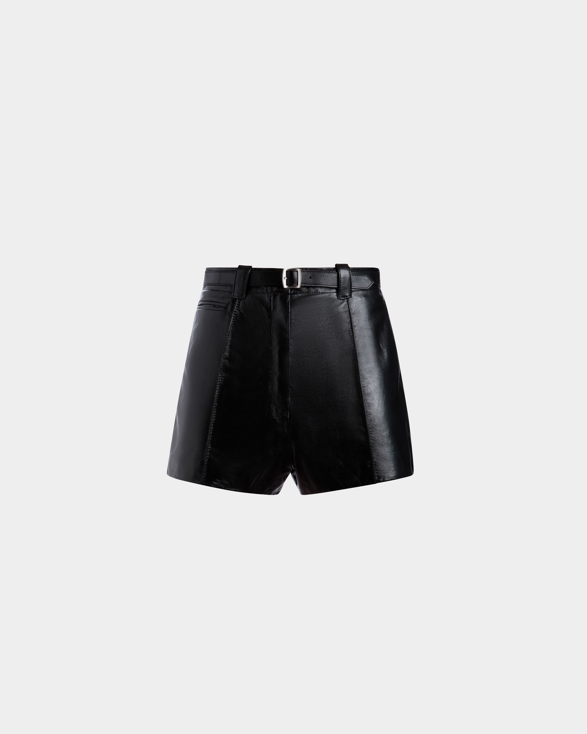 Leather Trousers In Black Lamb - Women's - Bally - 01