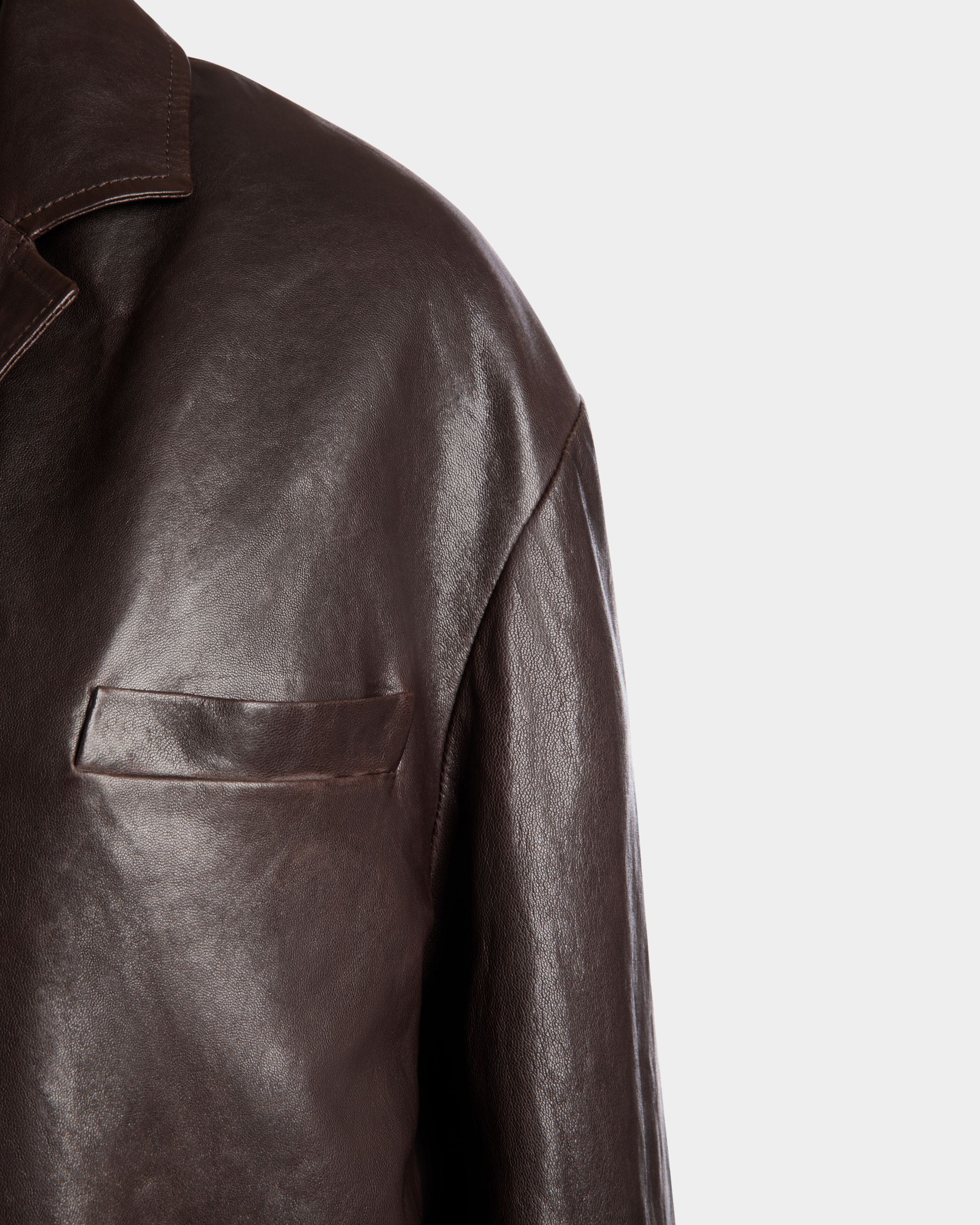 Blazer In Brown Leather - Women's - Bally - 02