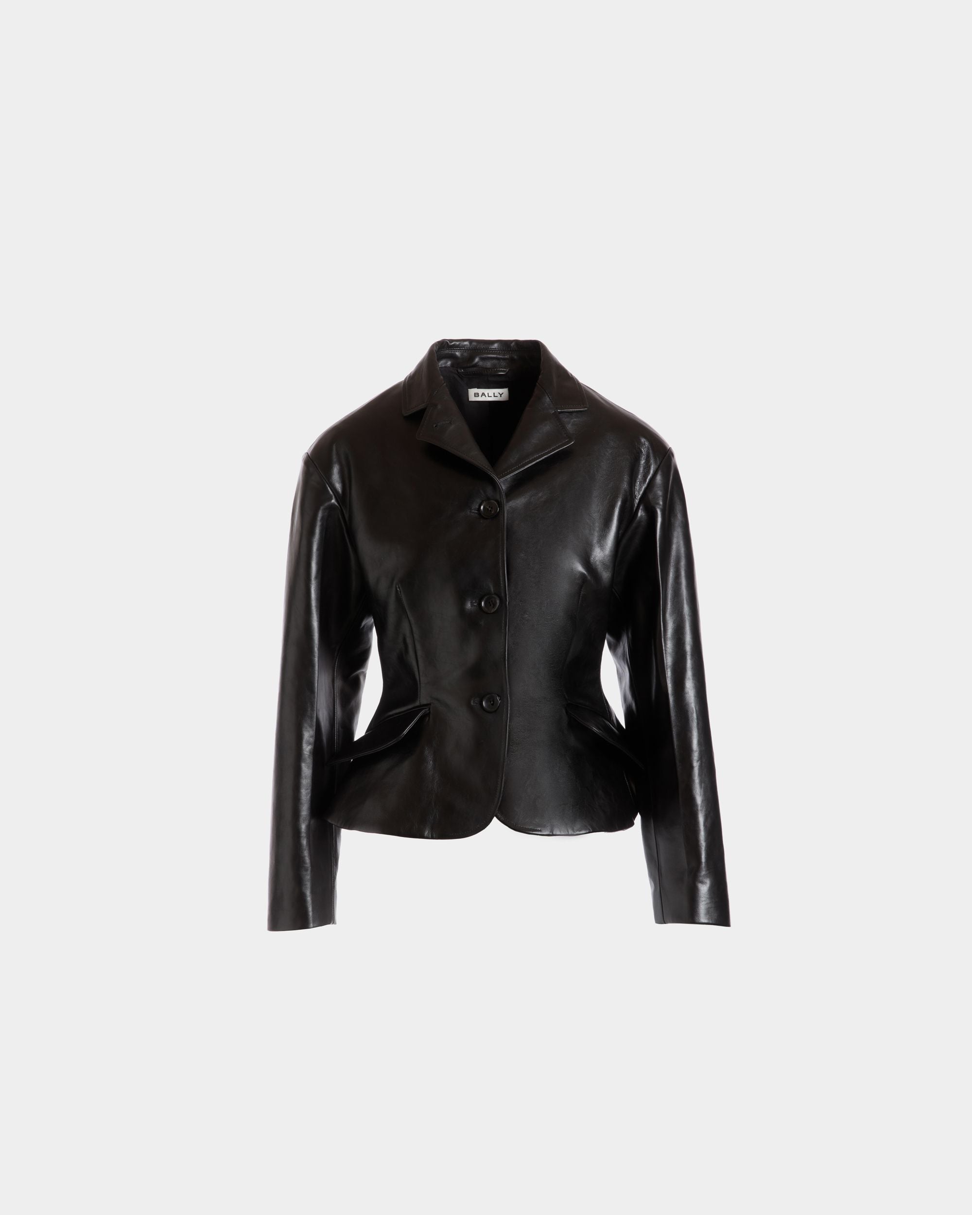Blazer in Black Leather - Women's - Bally - 01