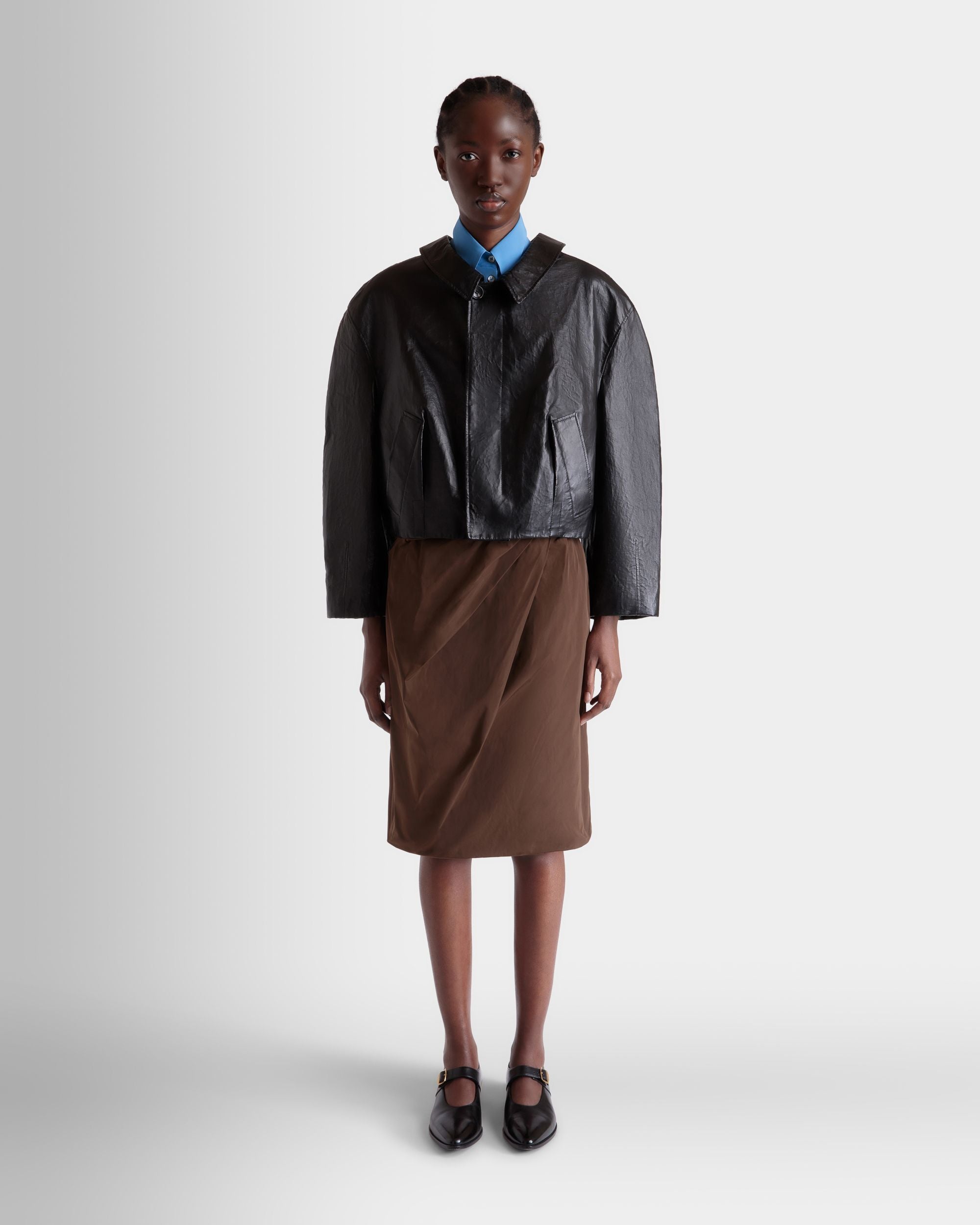 Blouson in Black Leather - Women's - Bally - 02