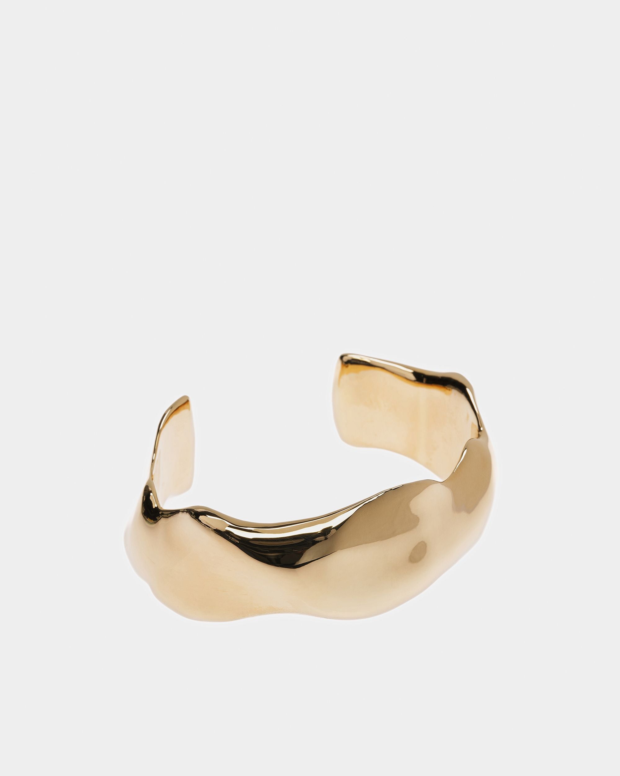 Chunky Cuff Bangle In Yellow-Gold - Women's - Bally - 01