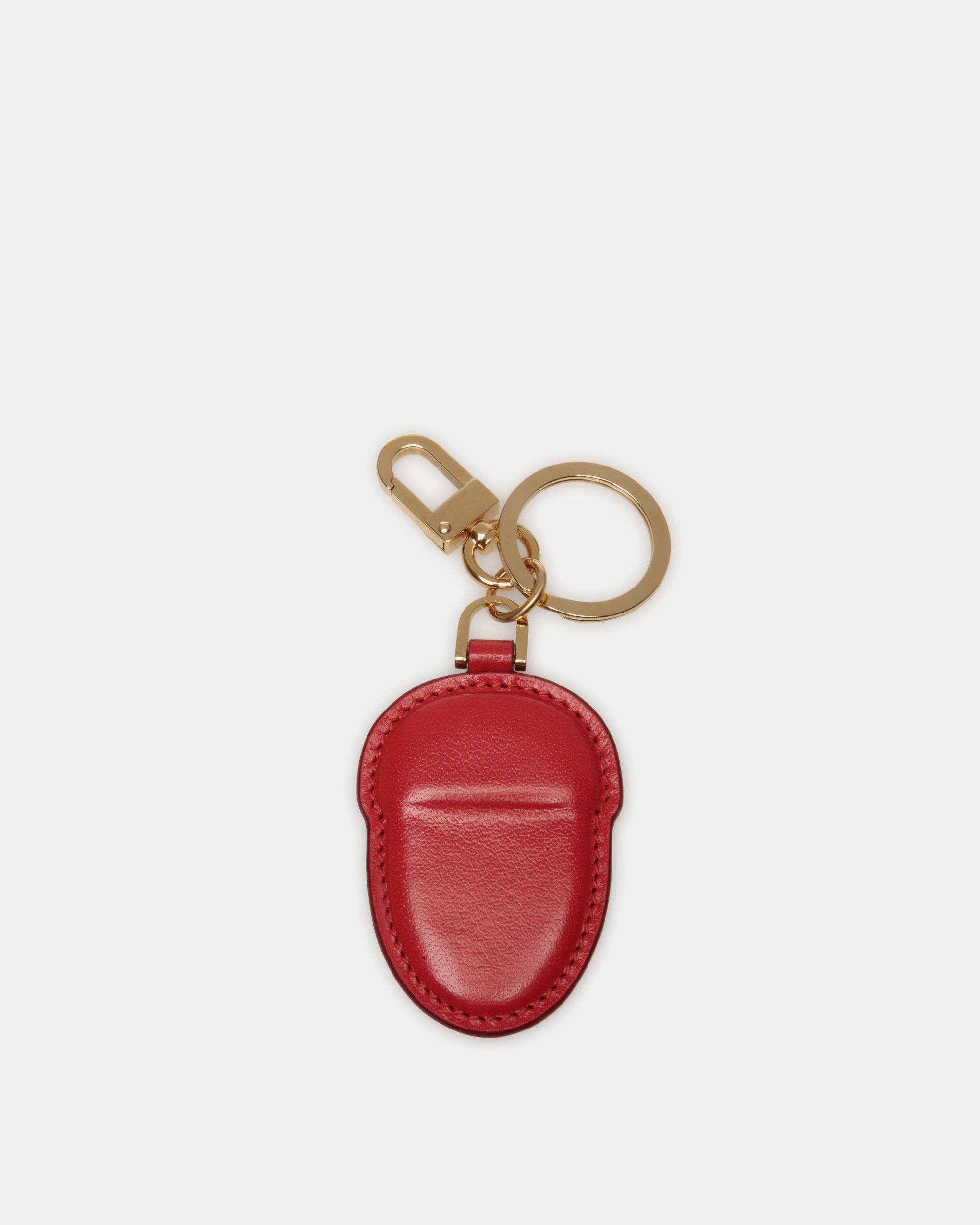 Unda Keychain In Red Leather - Women's - Bally - 02