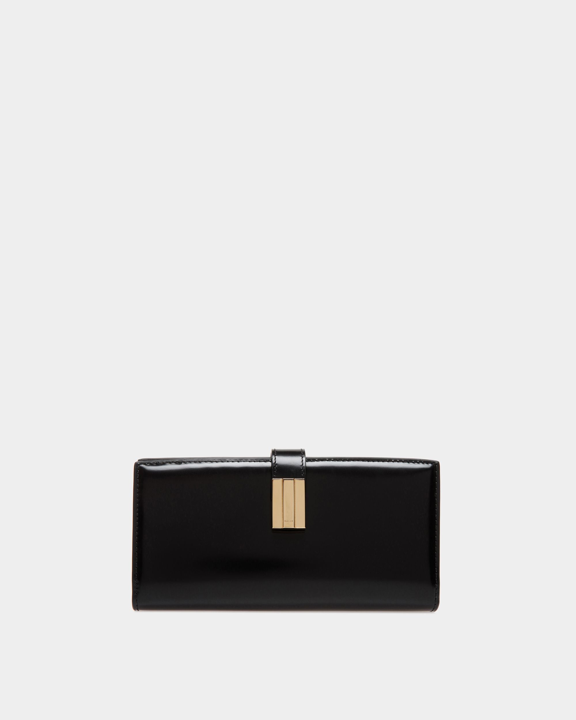 Ollam Continental Wallet in Black Leather - Women's - Bally - 01