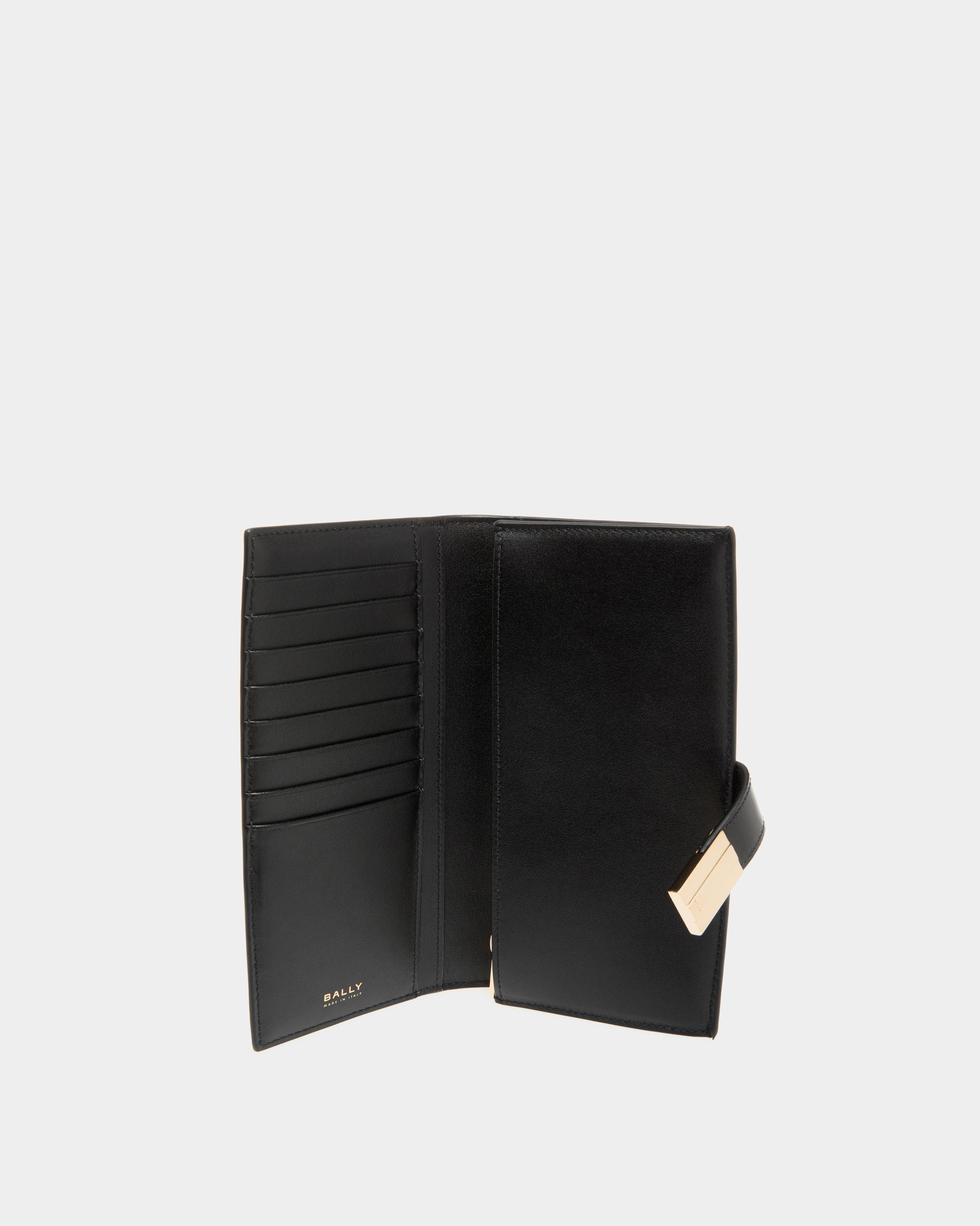 Ollam Continental Wallet in Black Leather - Women's - Bally - 03