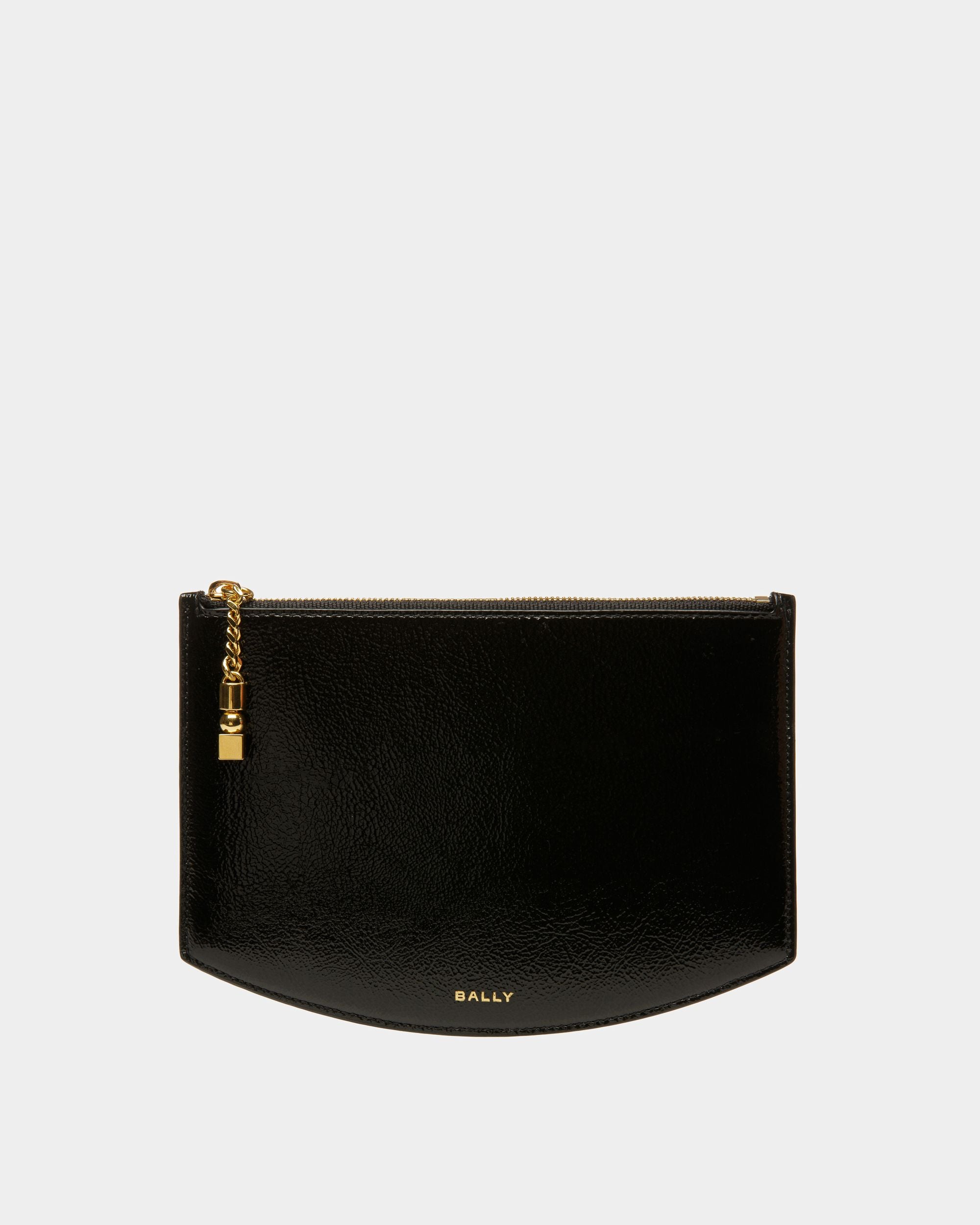 Block Pouch In Black Leather - Women's - Bally - 01
