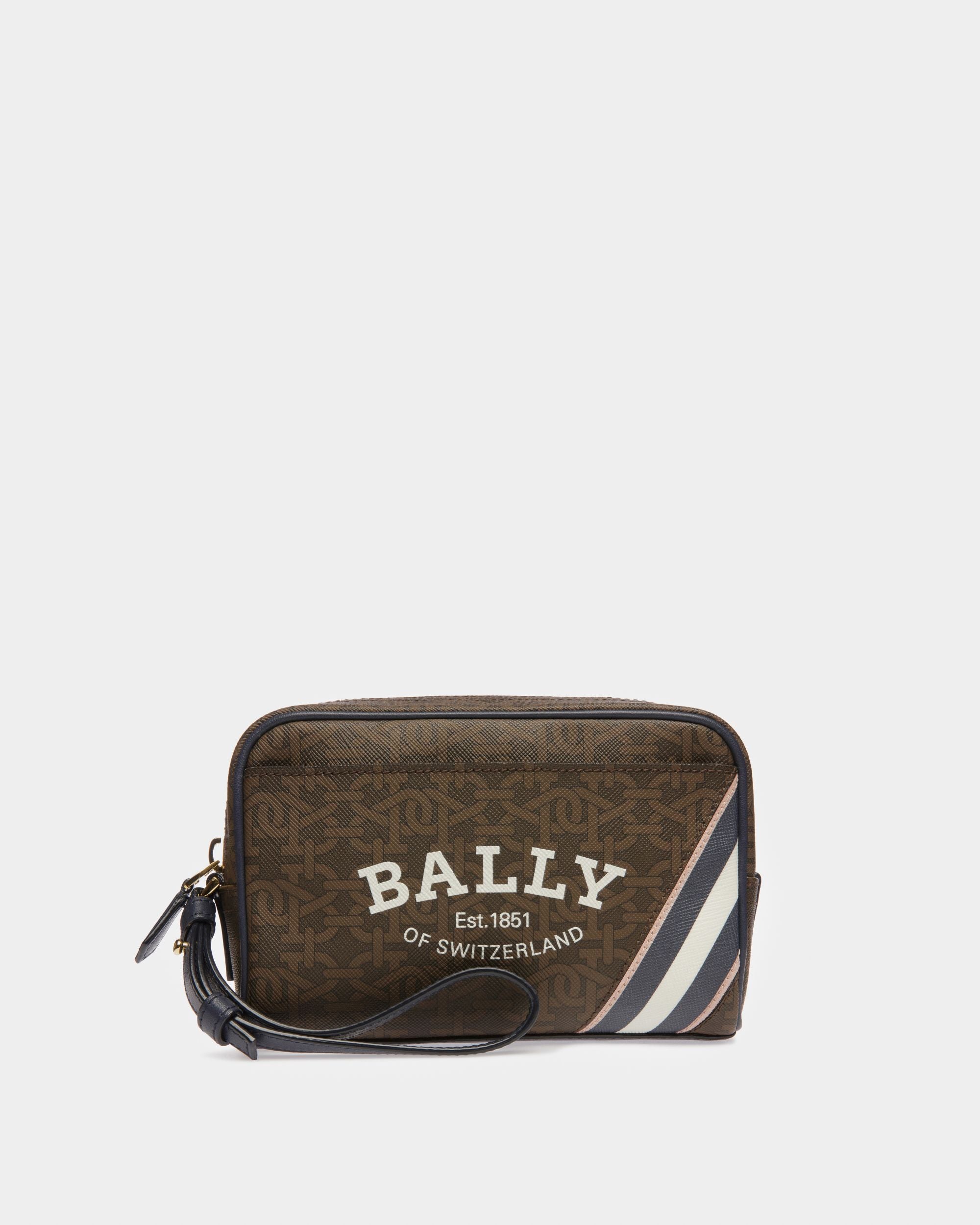 Cedy Clutch In Brown And Midnight Tpu - Women's - Bally - 01