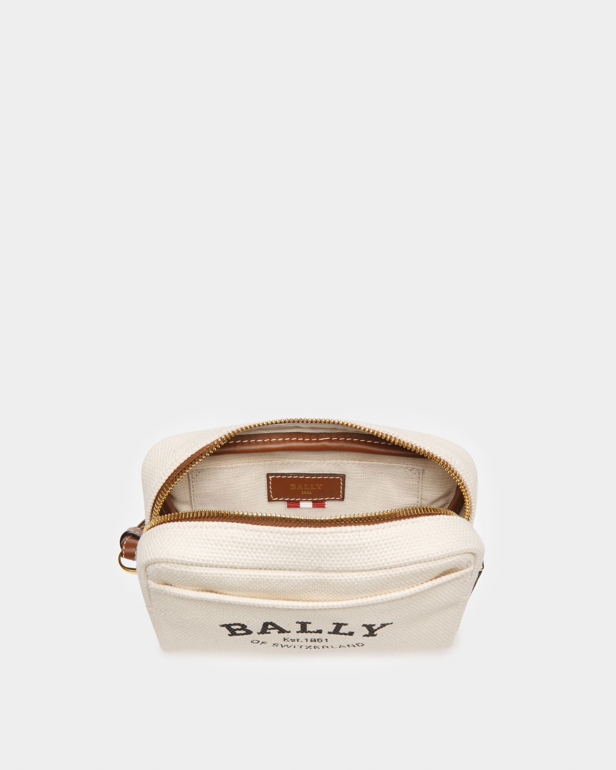 Cedy Cotton Pouch In Natural - Women's - Bally - 03