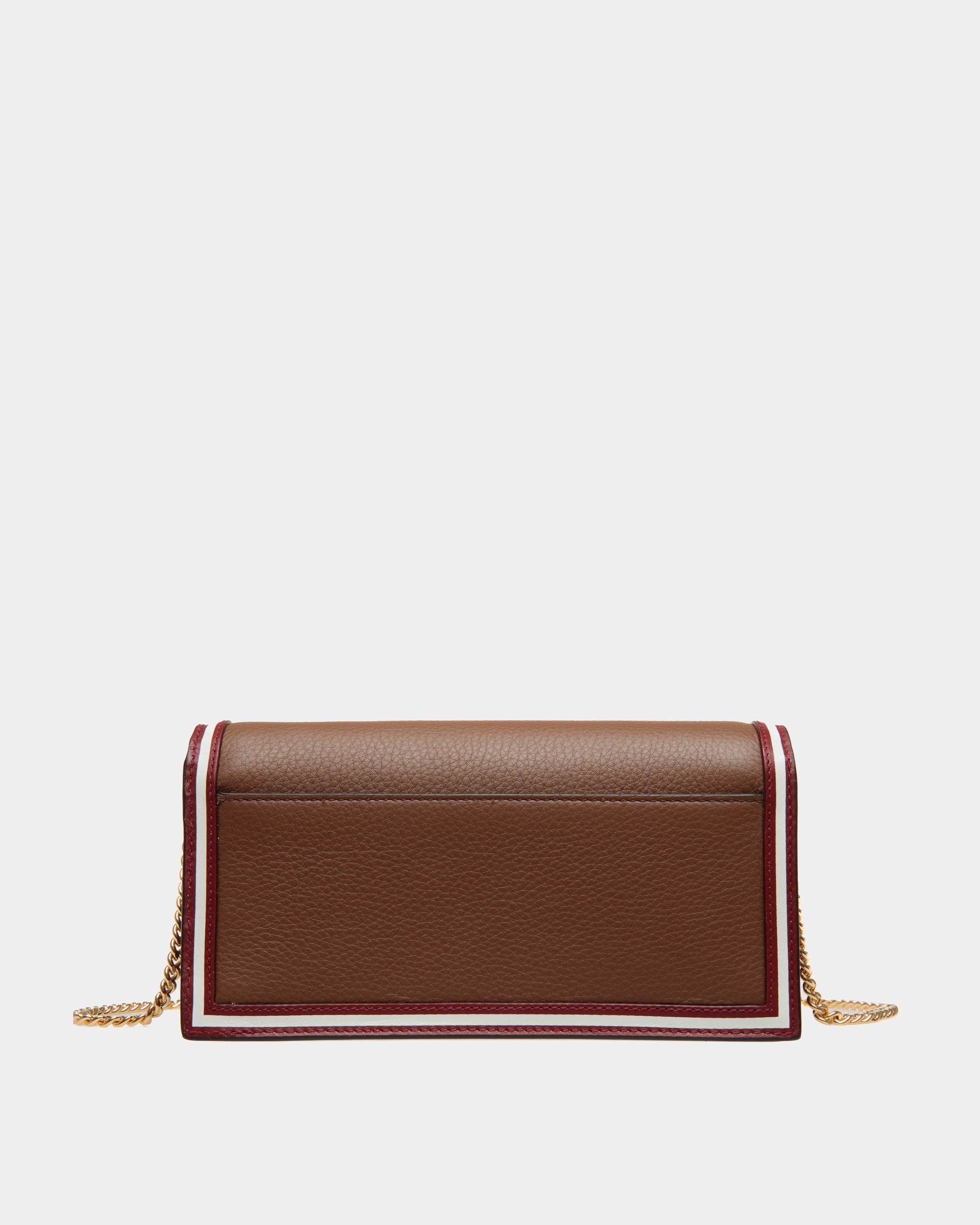 Code Wallet On A Chain In Brown Leather - Women's - Bally - 02
