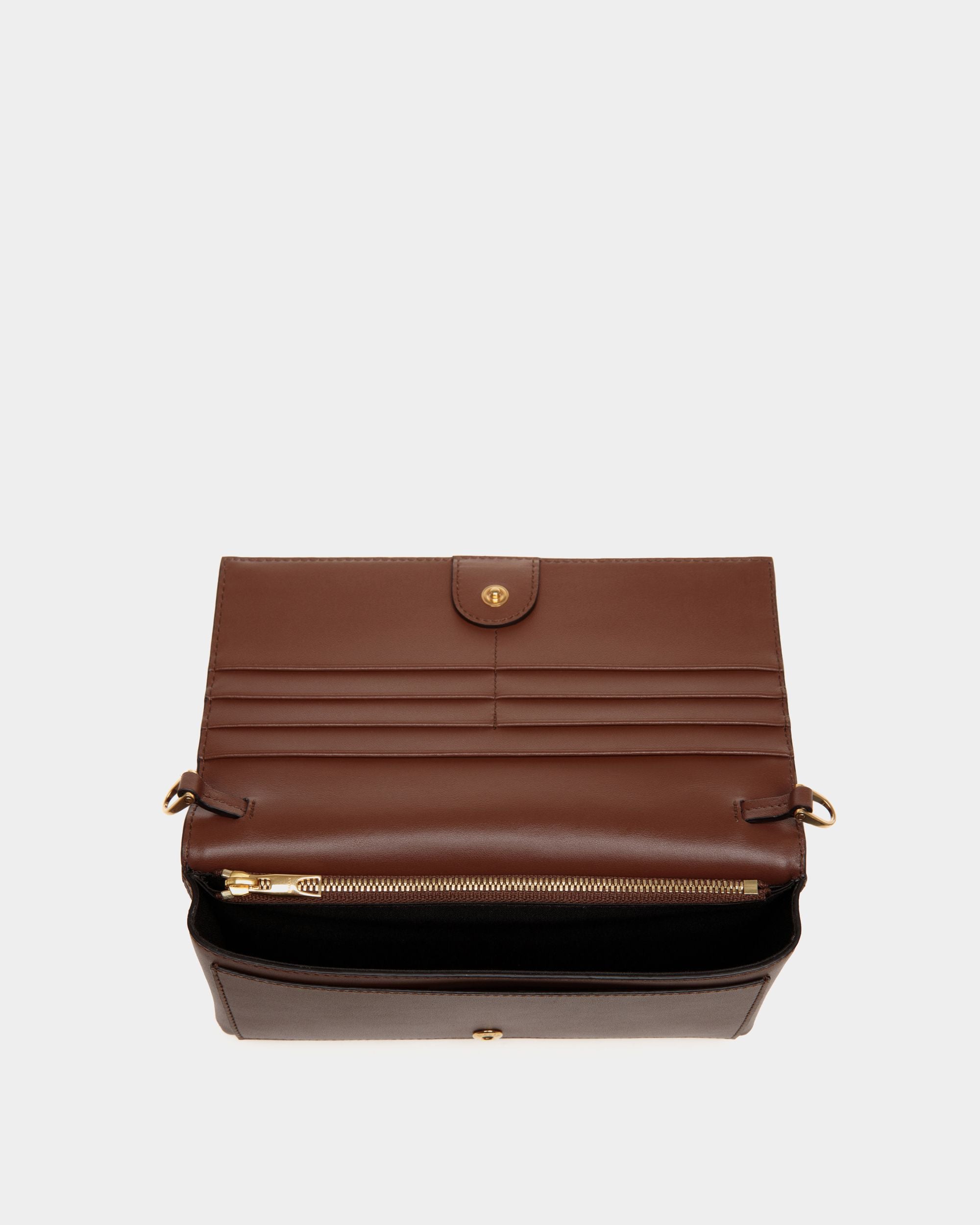 Code Wallet On A Chain In Brown Leather - Women's - Bally - 03