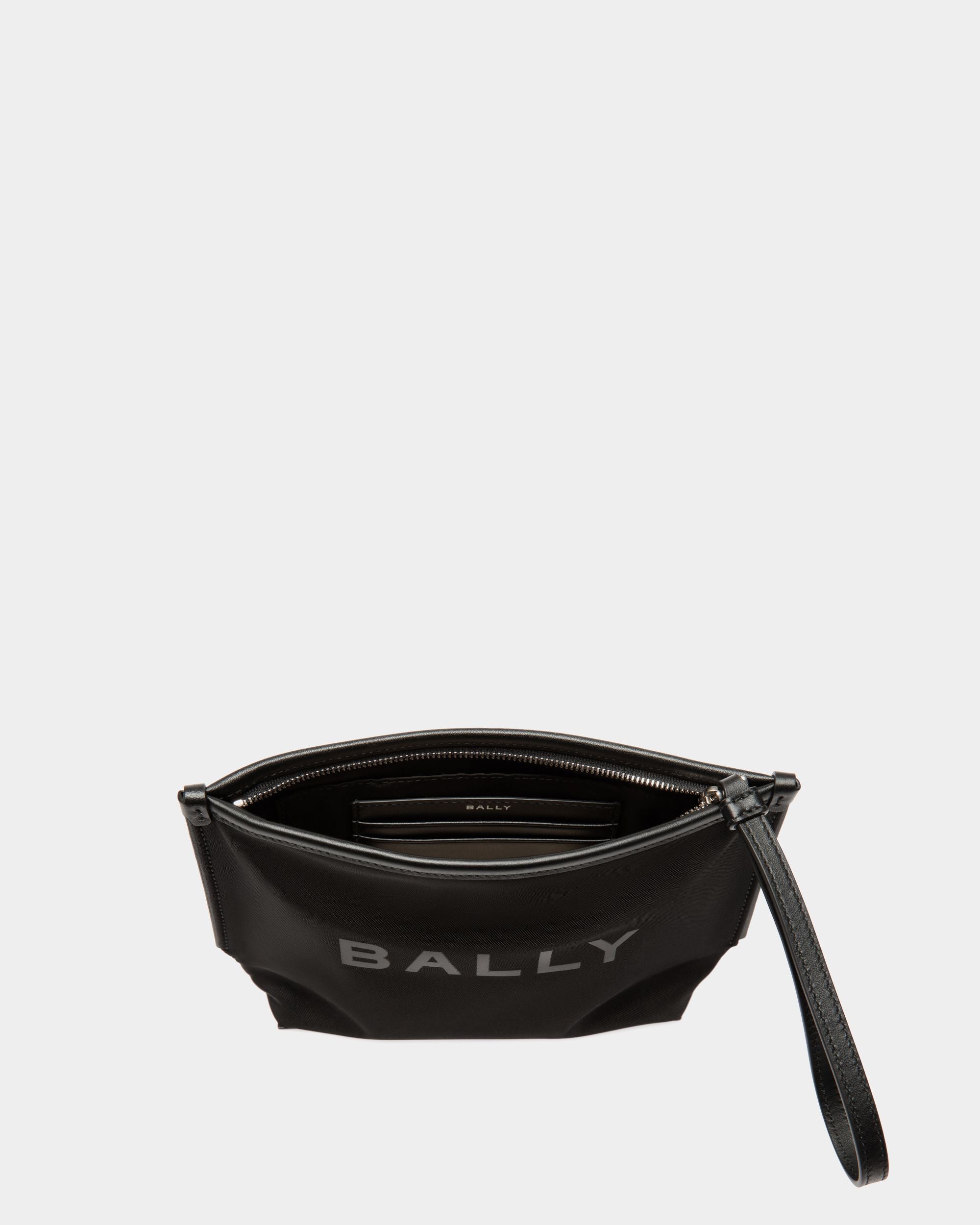 Bar Pouch in Black Nylon - Women's - Bally - 03
