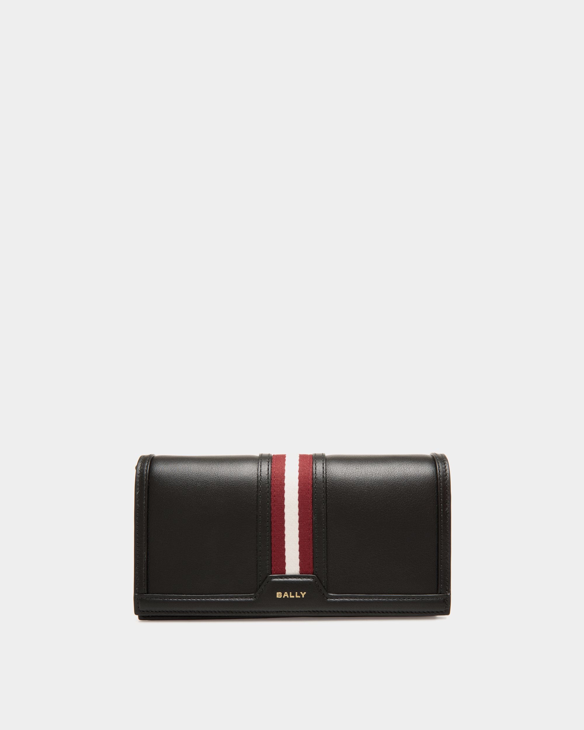 Code Phone Wallet in Black Leather - Women's - Bally - 01