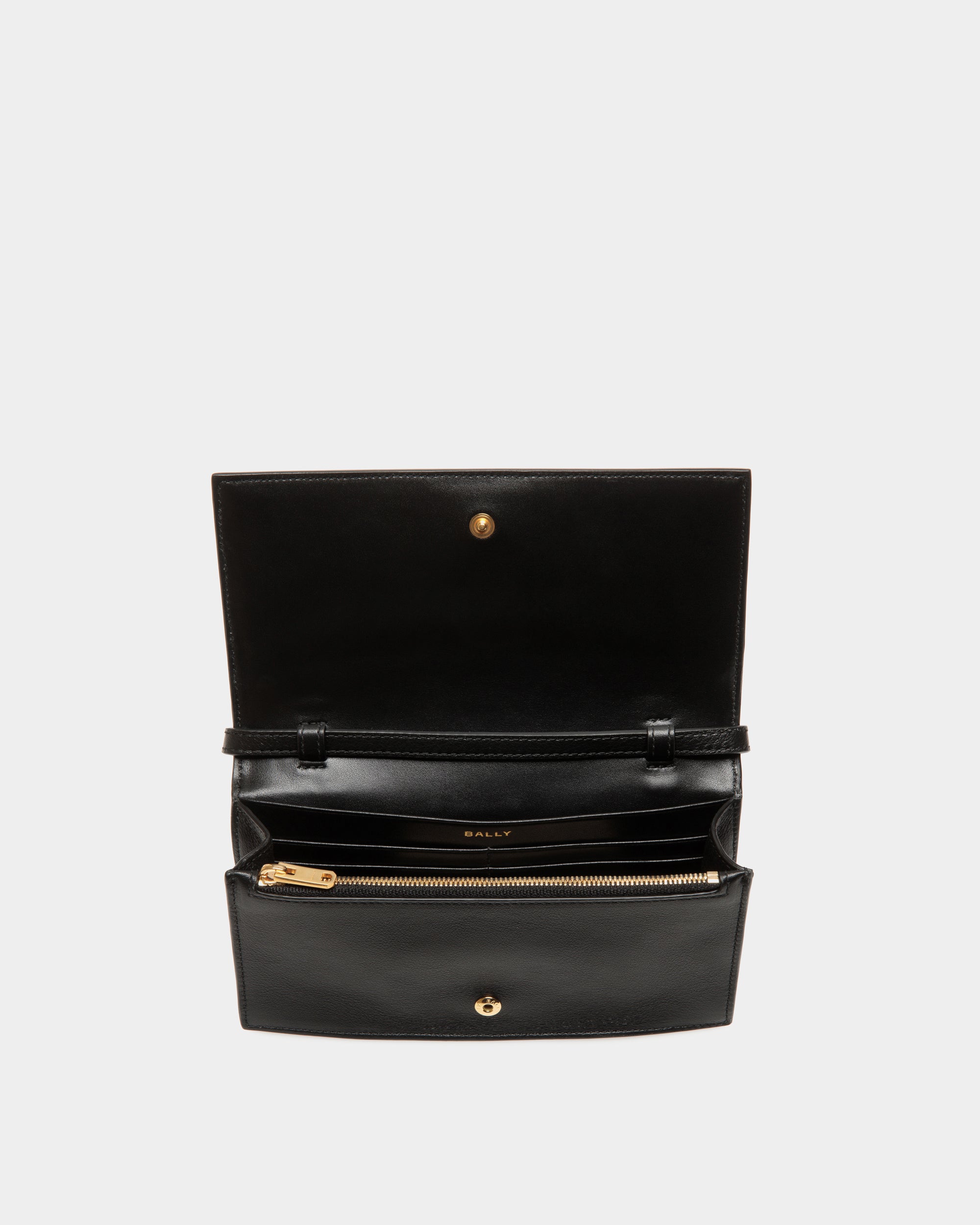 Code Phone Wallet in Black Leather - Women's - Bally - 03