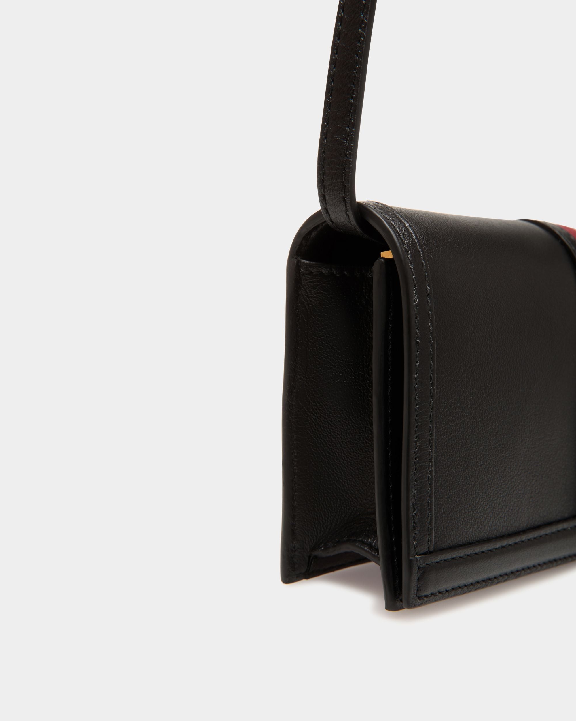 Code Phone Wallet in Black Leather - Women's - Bally - 05