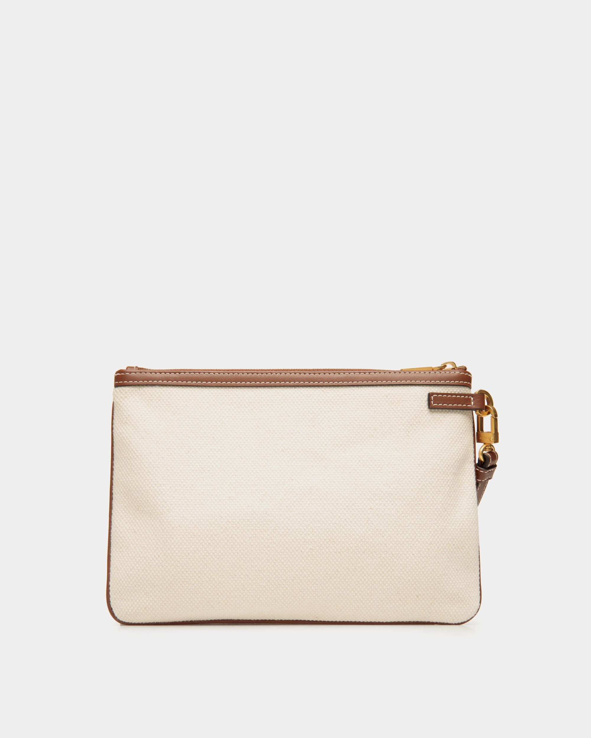 Akelei Pouch In Beige Fabric - Women's - Bally - 02