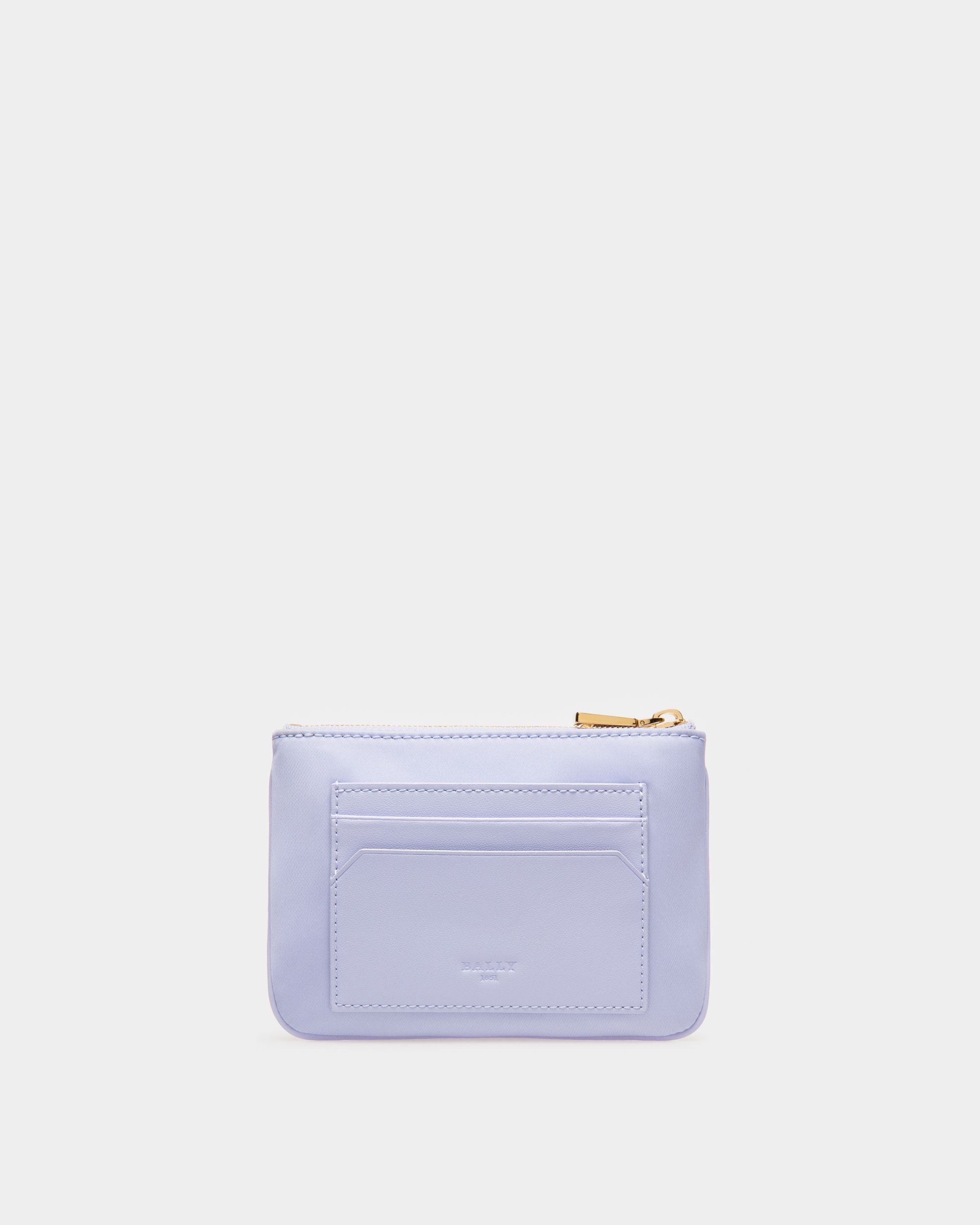 Evod Recycled Nylon And Leather Wallet In Lilac - Women's - Bally - 02