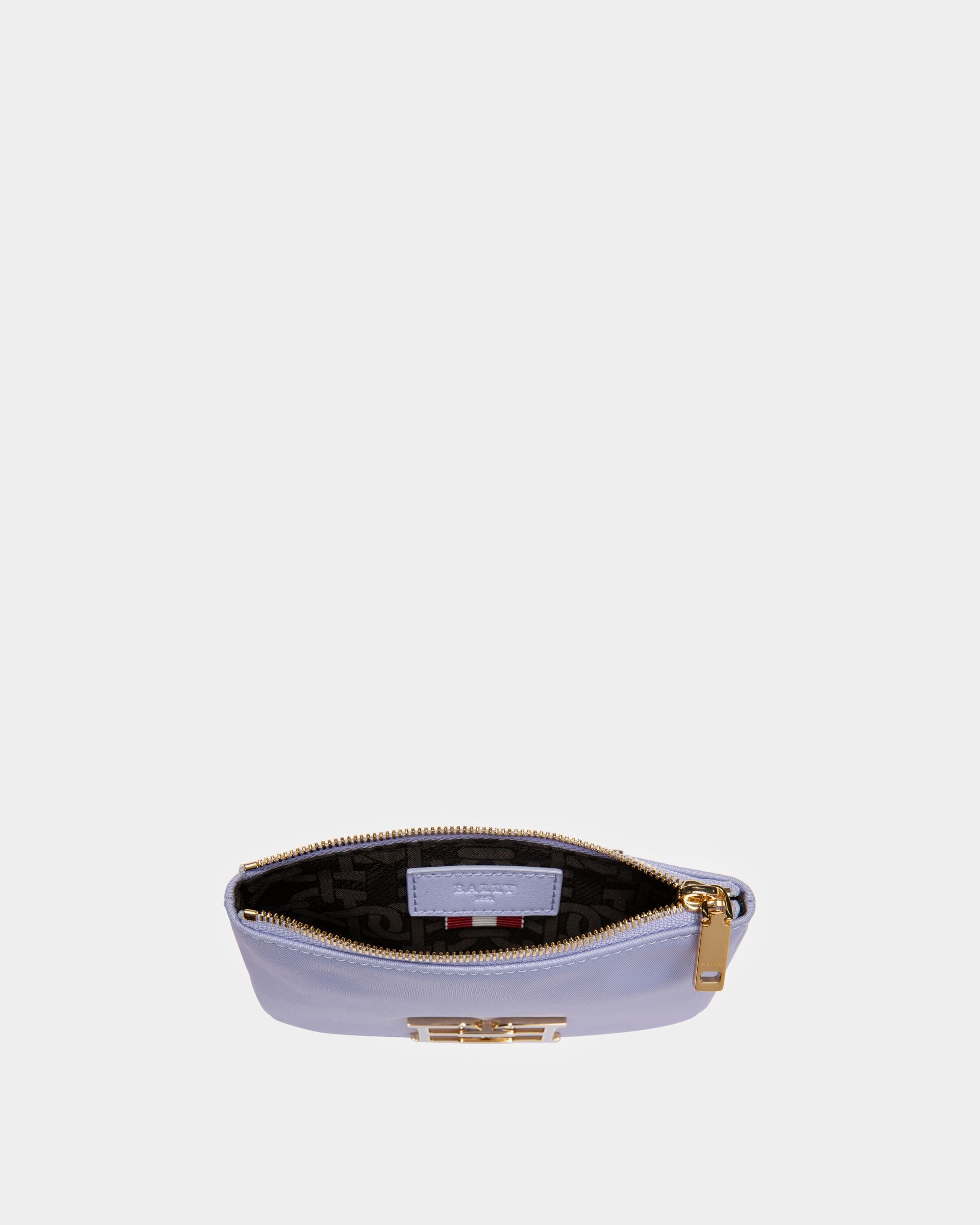 Evod Recycled Nylon And Leather Wallet In Lilac - Women's - Bally - 03