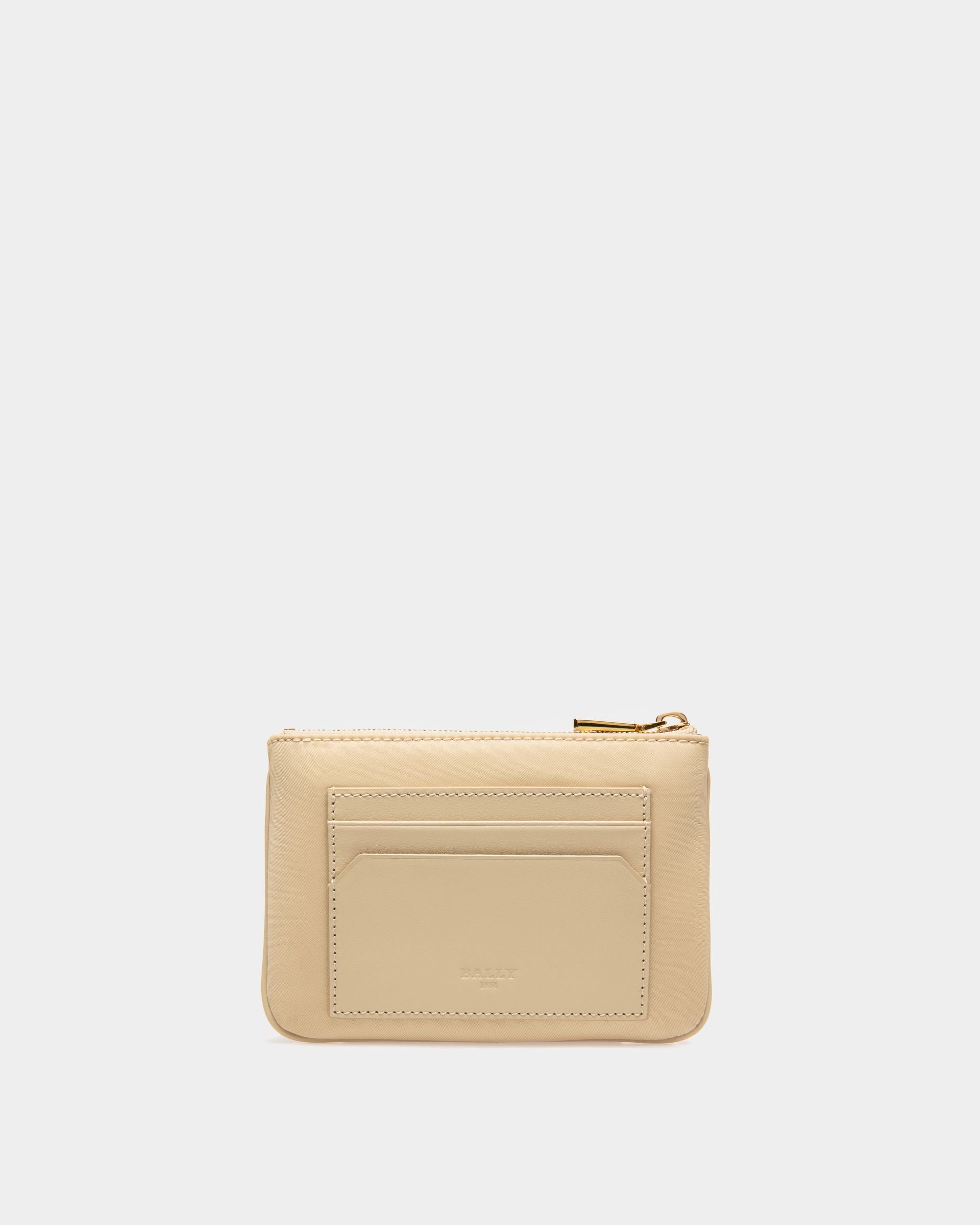 Evod Recycled Nylon And Leather Wallet In Light Beige - Women's - Bally - 02