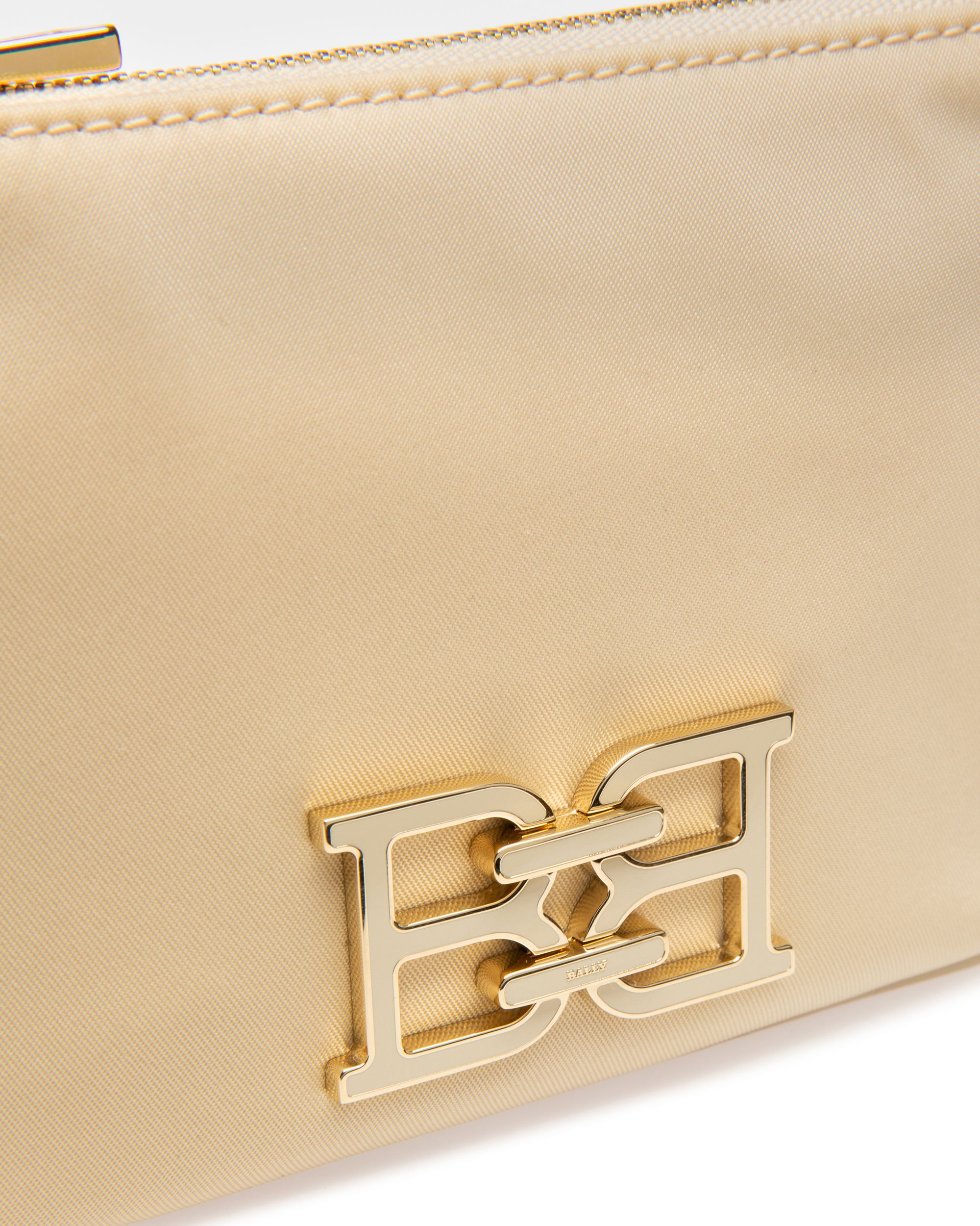 Evod Recycled Nylon And Leather Wallet In Light Beige - Women's - Bally - 04