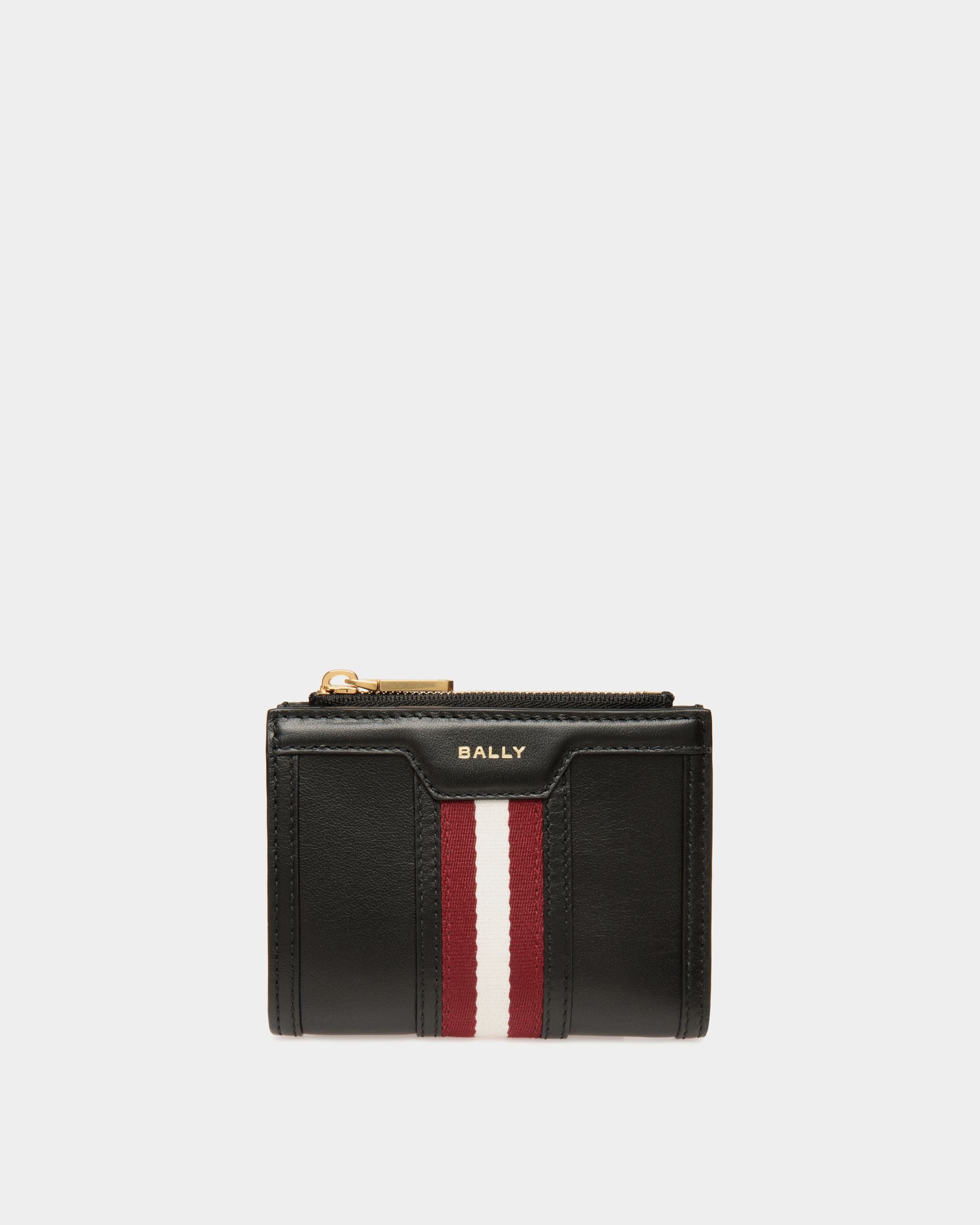Code Wallet in Black Leather - Women's - Bally - 01