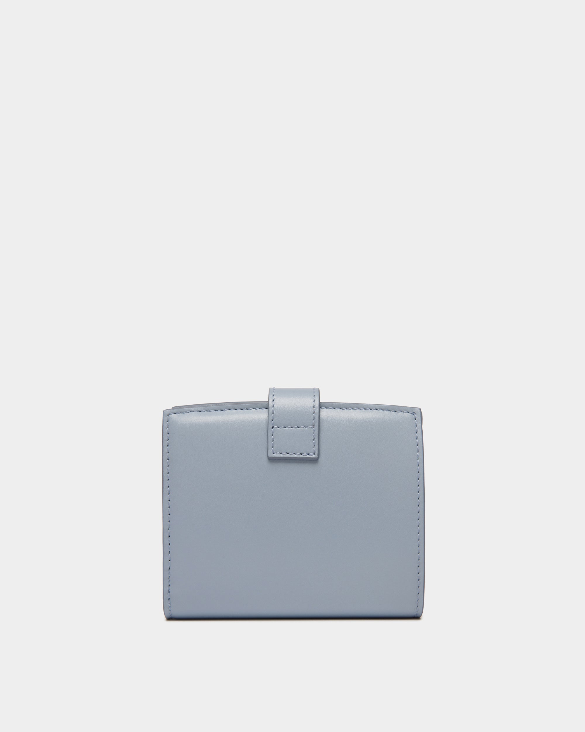Ollam Wallet in Light Blue Leather - Women's - Bally - 02